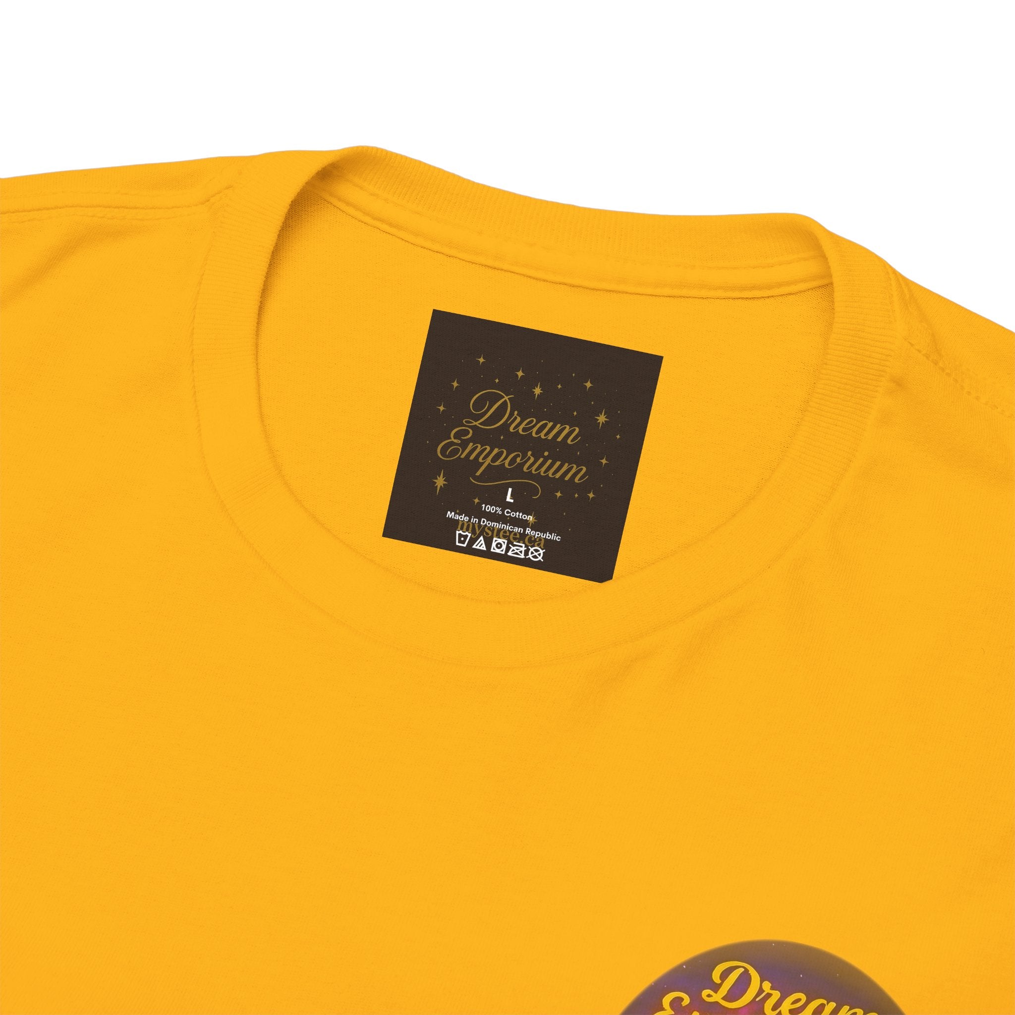 Dream Emporium – Back Printed Radiant Starburst Heavy Blend™ Cotton Tee,Inspirational and Motivational Apparel, Gift for Dreamers, Creative Expression Wear