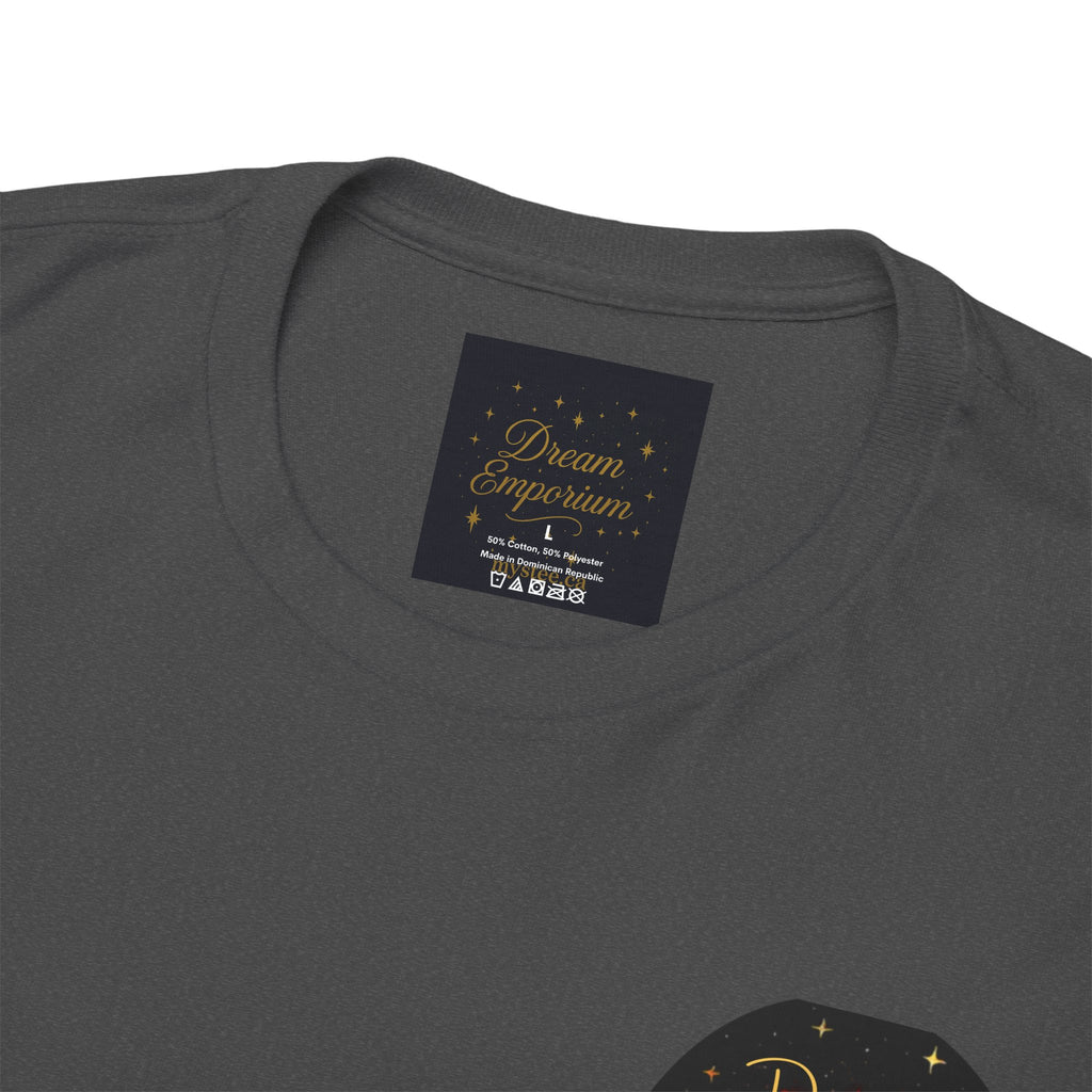 Dreams on the Horizon – Sunrise Back-Print Heavy Cotton Tee, Inspirational and Motivational Apparel, Gift for Dreamers, Creative Expression Wear