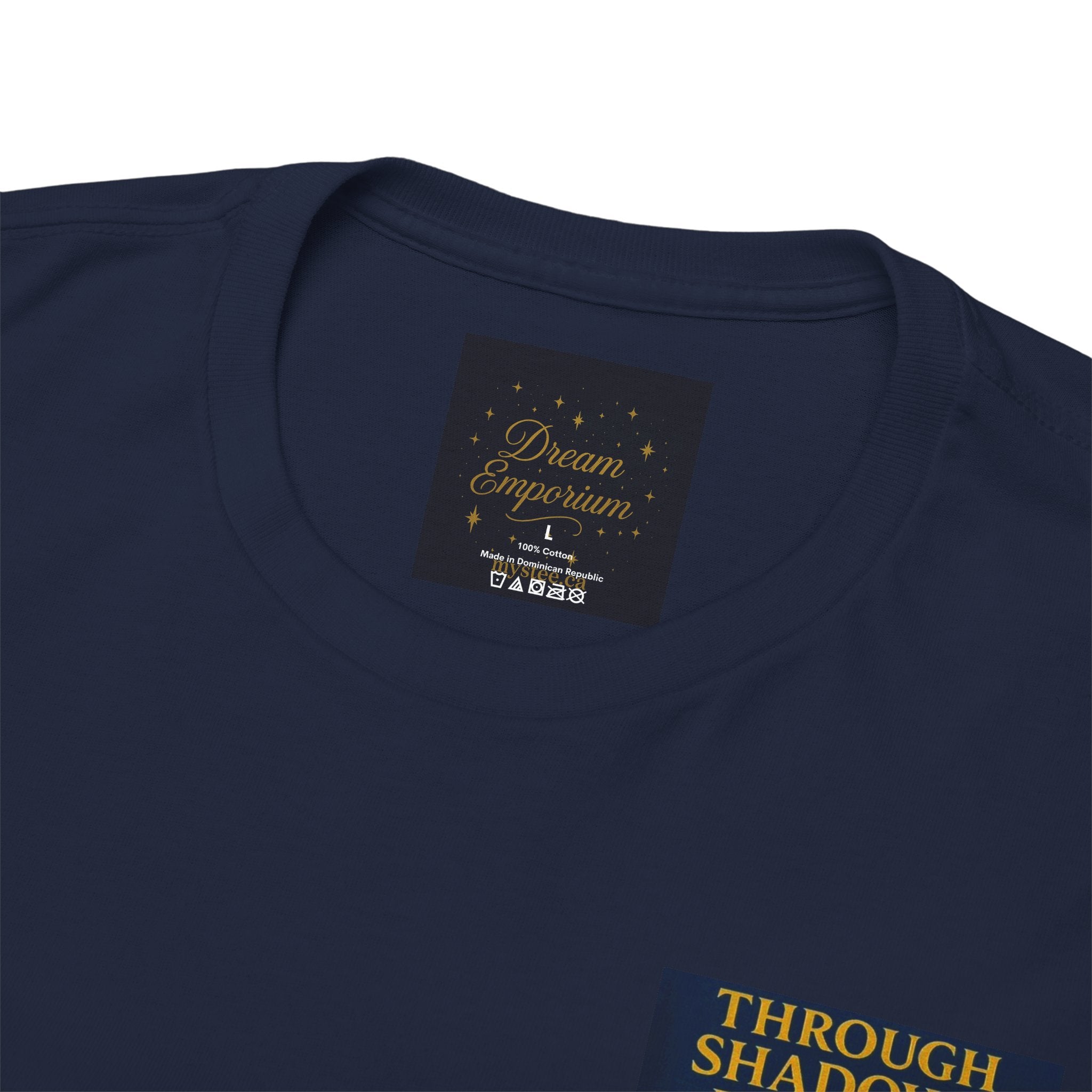 Through Shadows, We Rise - Back-print Cinematic Artwork Operation Survival Tee. Inspirational and Motivational Apparel, Gift for Dreamers, Creative Expression Wear
