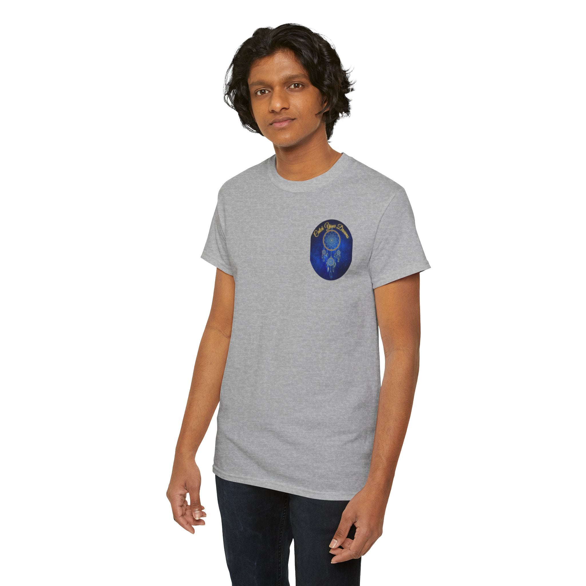 Catch Your Dreams – Dreamcatcher Back-Print Tee, Inspirational and Motivational Apparel, Gift for Dreamers, Creative Expression Wear