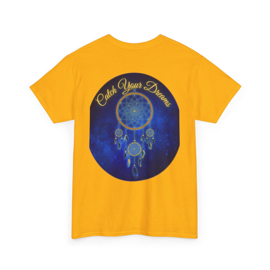 Catch Your Dreams – Dreamcatcher Back-Print Tee, Inspirational and Motivational Apparel, Gift for Dreamers, Creative Expression Wear
