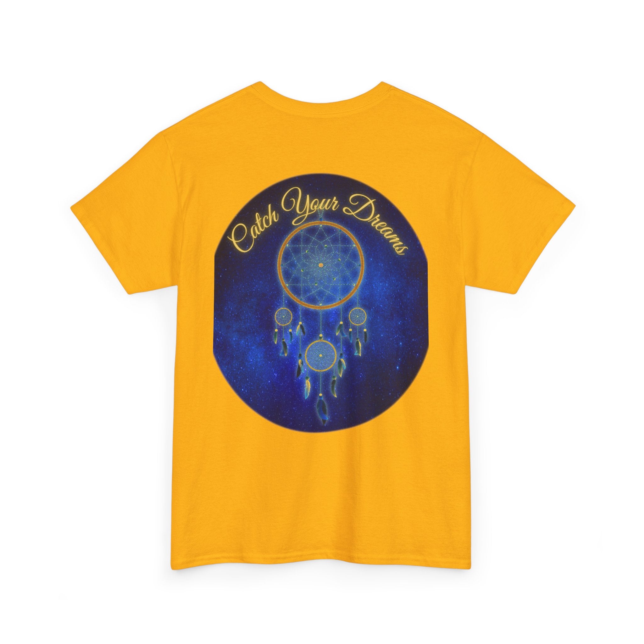 Catch Your Dreams – Dreamcatcher Back-Print Tee, Inspirational and Motivational Apparel, Gift for Dreamers, Creative Expression Wear