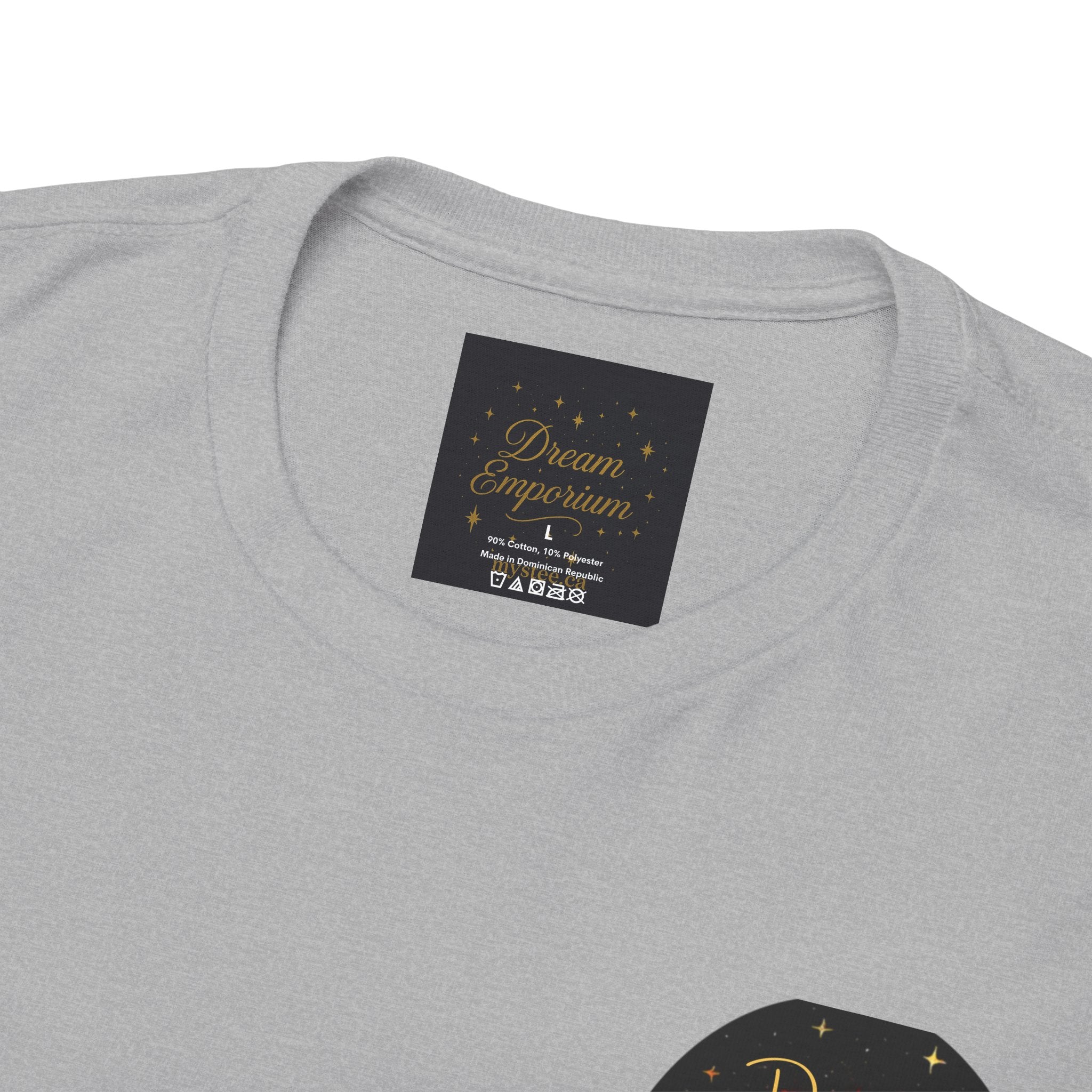 Dreams on the Horizon – Sunrise Back-Print Heavy Cotton Tee, Inspirational and Motivational Apparel, Gift for Dreamers, Creative Expression Wear