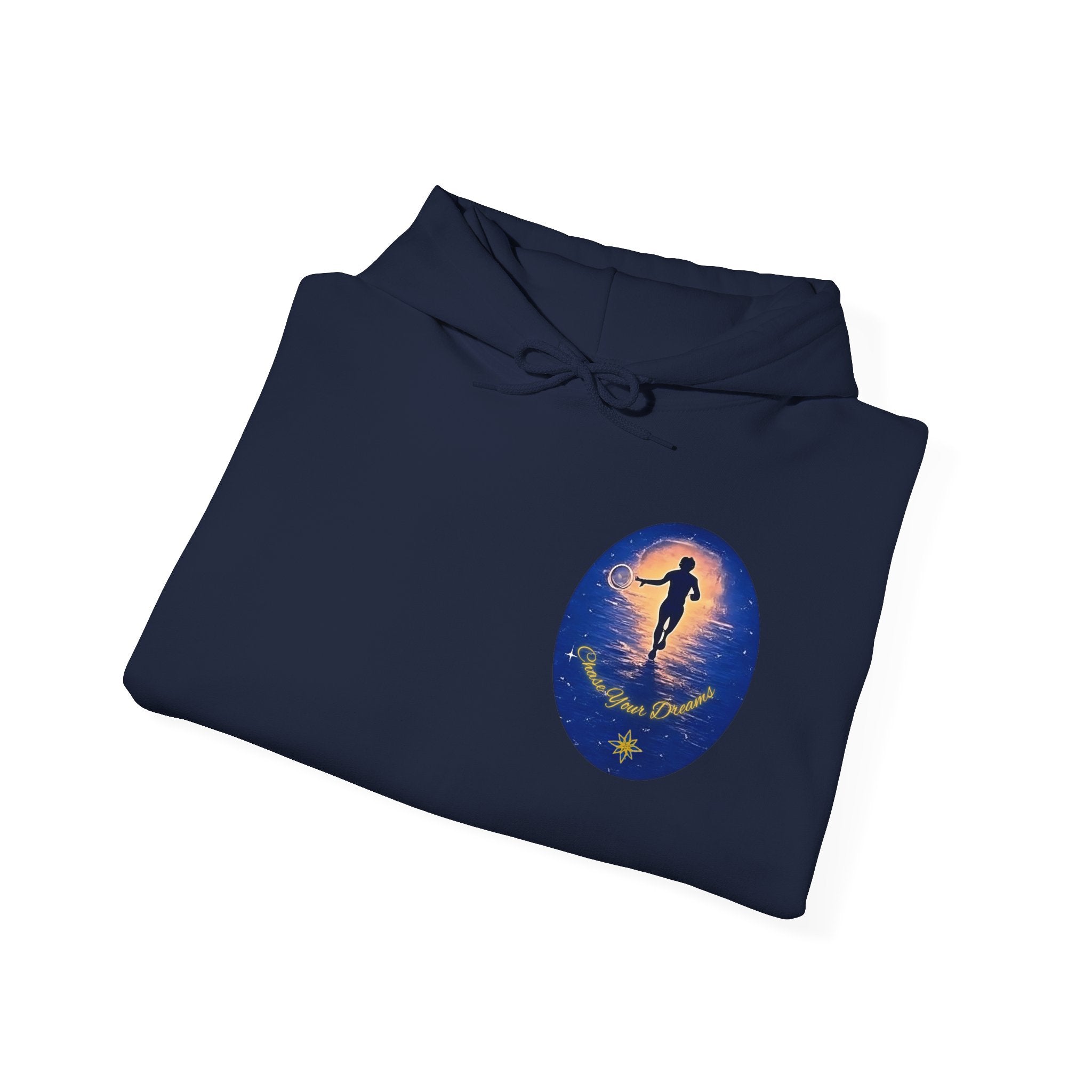 Chase Your Dreams Hooded Sweatshirt. Heavy Blend, Inspirational and Motivational Apparel, Gift for Dreamers, Creative Expression Wear