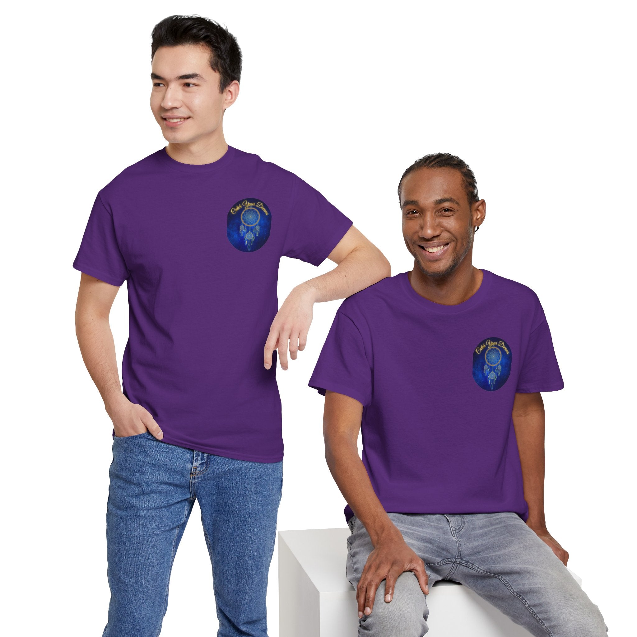 Catch Your Dreams – Dreamcatcher Back-Print Tee, Inspirational and Motivational Apparel, Gift for Dreamers, Creative Expression Wear