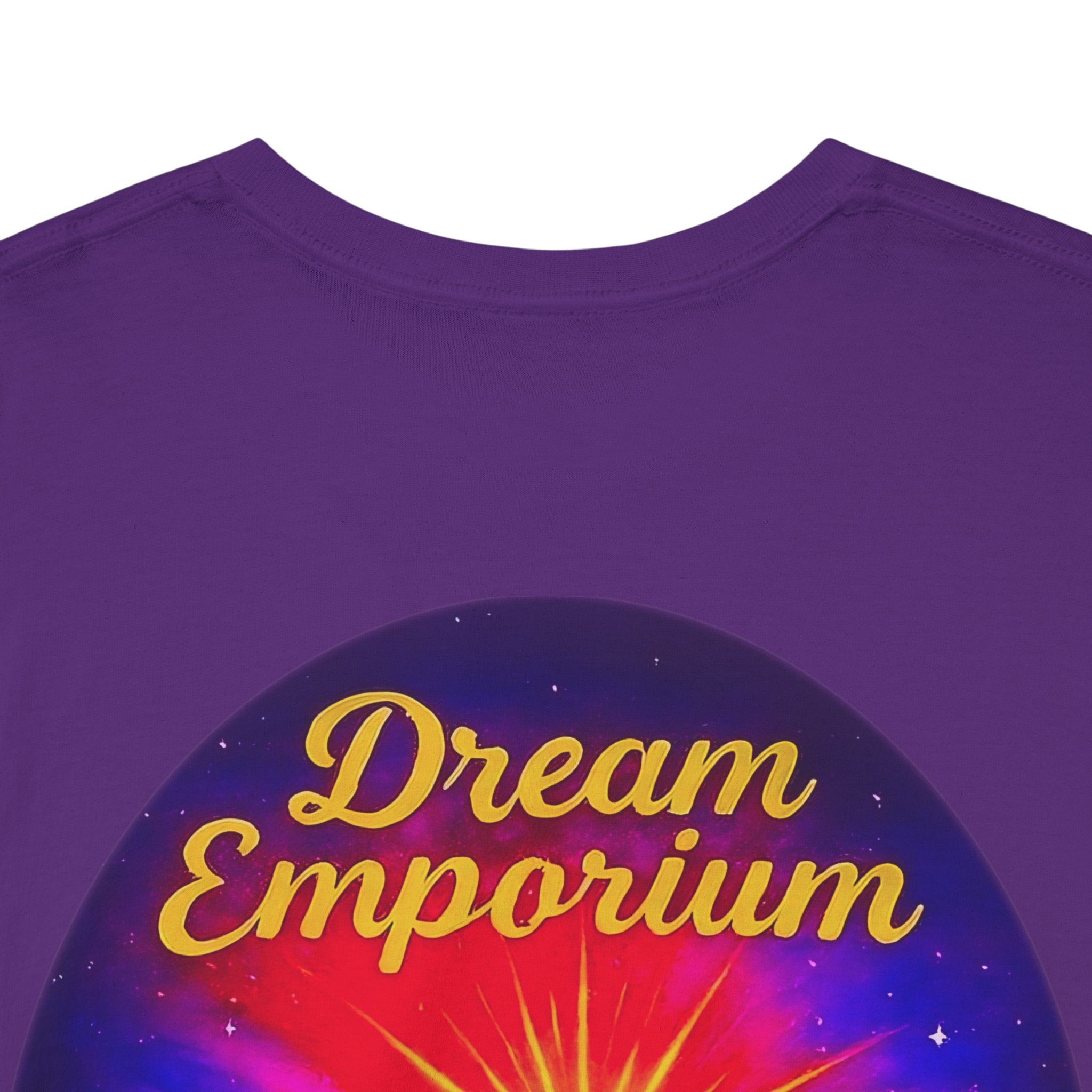 Dream Emporium – Back Printed Radiant Starburst Heavy Blend™ Cotton Tee,Inspirational and Motivational Apparel, Gift for Dreamers, Creative Expression Wear