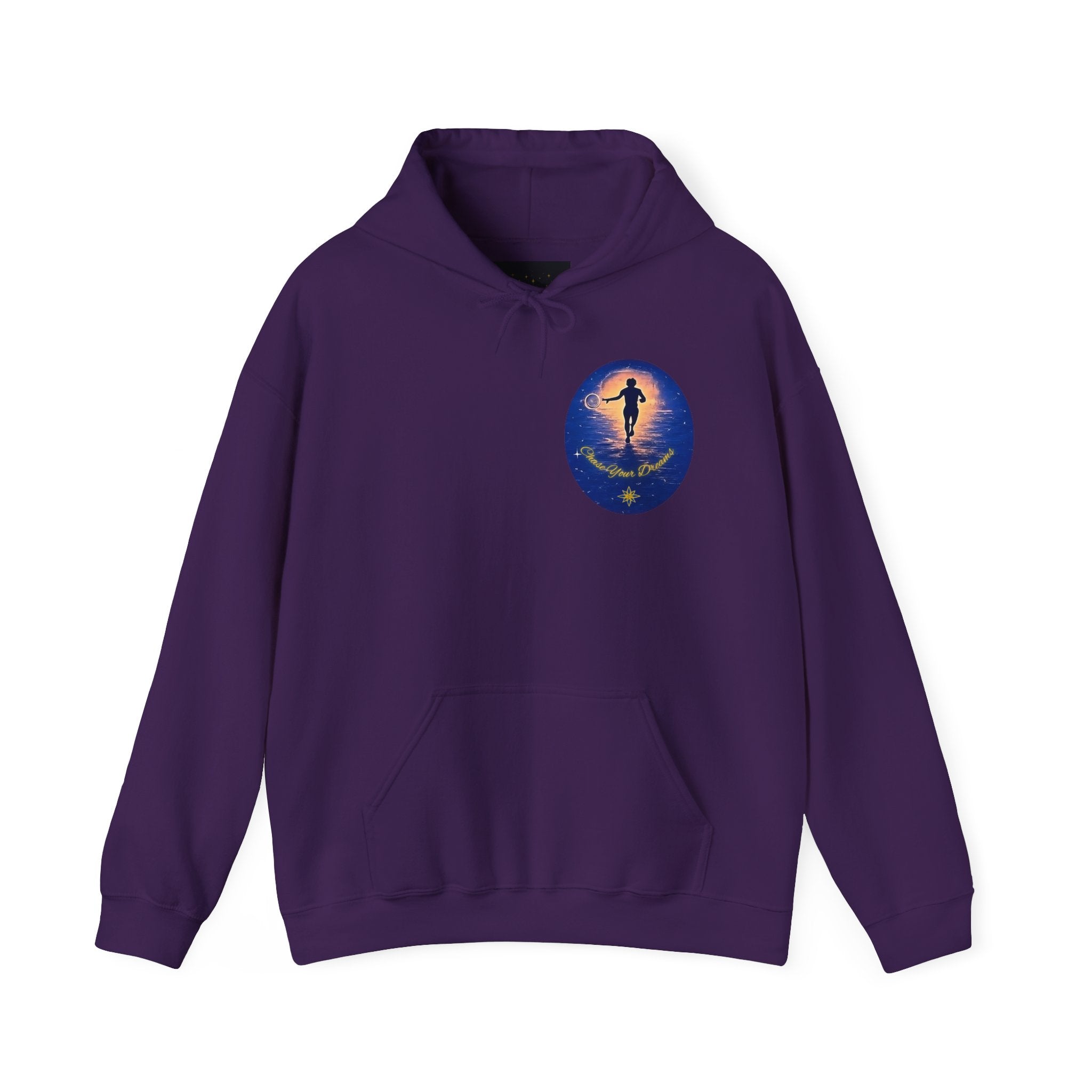 Chase Your Dreams Hooded Sweatshirt. Heavy Blend, Inspirational and Motivational Apparel, Gift for Dreamers, Creative Expression Wear