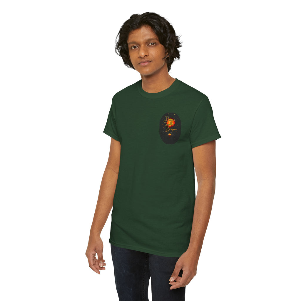 Dreams on the Horizon – Sunrise Back-Print Heavy Cotton Tee, Inspirational and Motivational Apparel, Gift for Dreamers, Creative Expression Wear