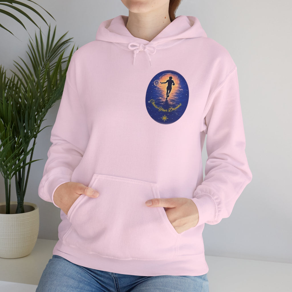 Chase Your Dreams Hooded Sweatshirt. Heavy Blend, Inspirational and Motivational Apparel, Gift for Dreamers, Creative Expression Wear