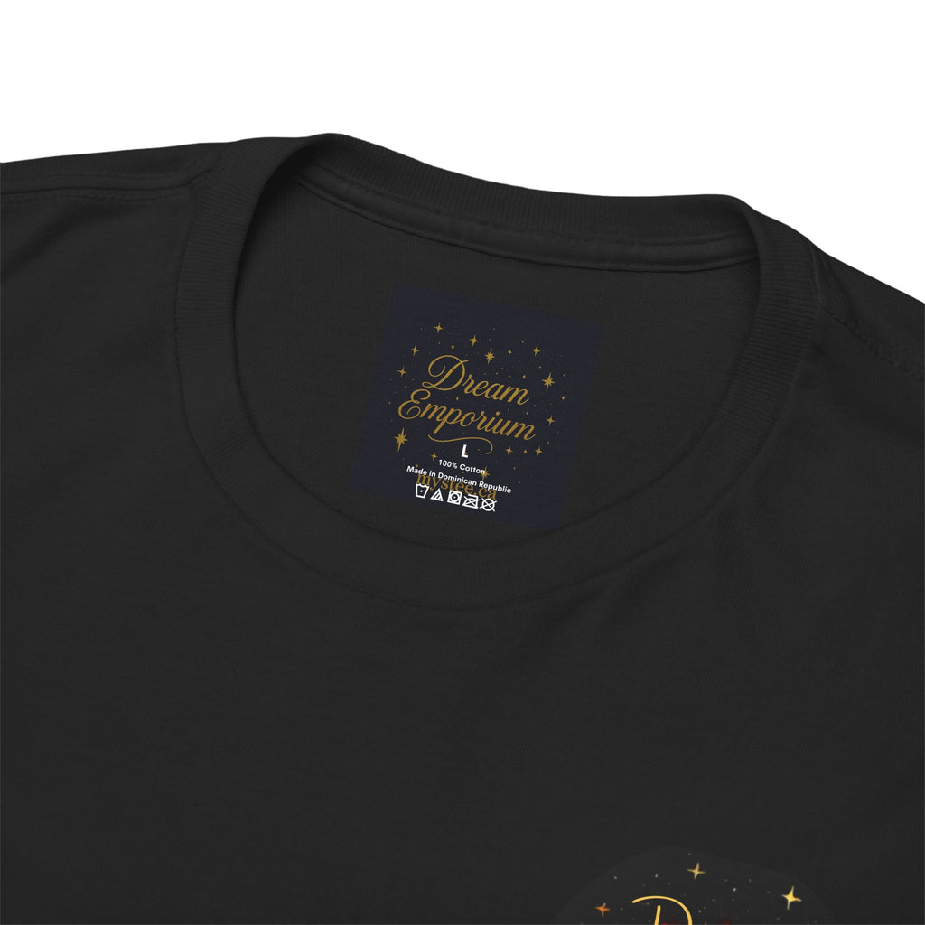 Dreams on the Horizon – Sunrise Back-Print Heavy Cotton Tee, Inspirational and Motivational Apparel, Gift for Dreamers, Creative Expression Wear