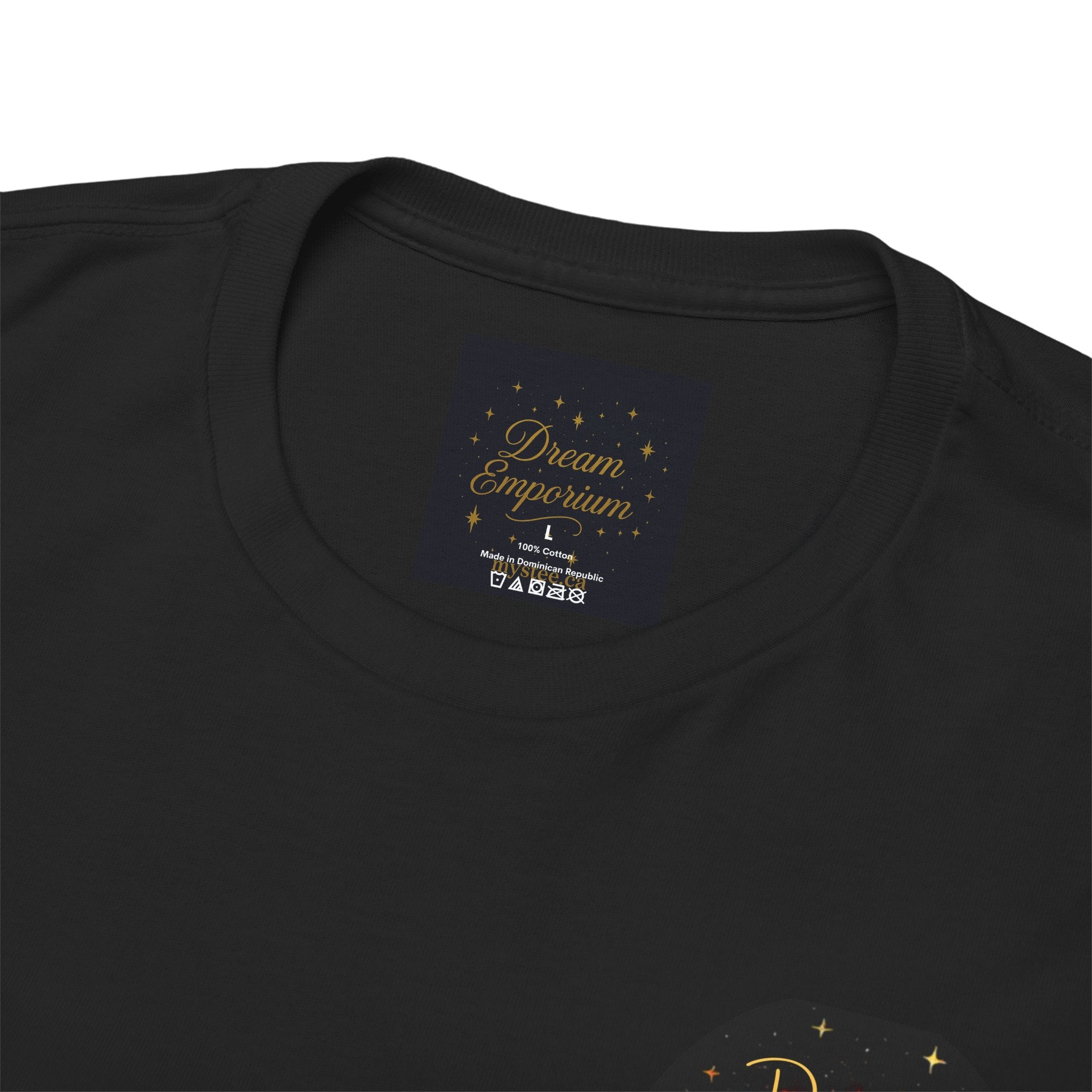 Dreams on the Horizon – Sunrise Back-Print Heavy Cotton Tee, Inspirational and Motivational Apparel, Gift for Dreamers, Creative Expression Wear