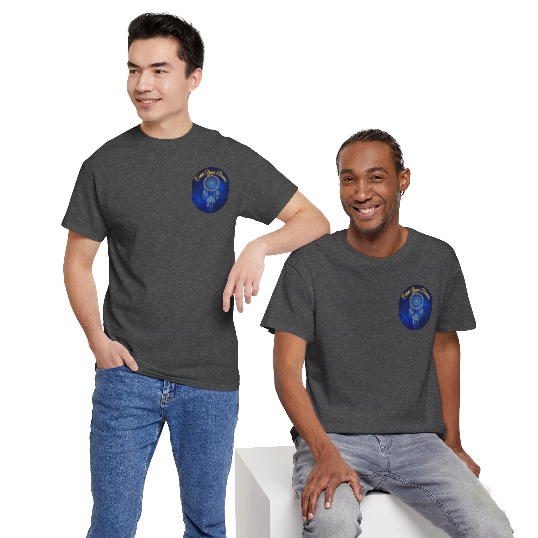 Catch Your Dreams – Dreamcatcher Back-Print Tee, Inspirational and Motivational Apparel, Gift for Dreamers, Creative Expression Wear