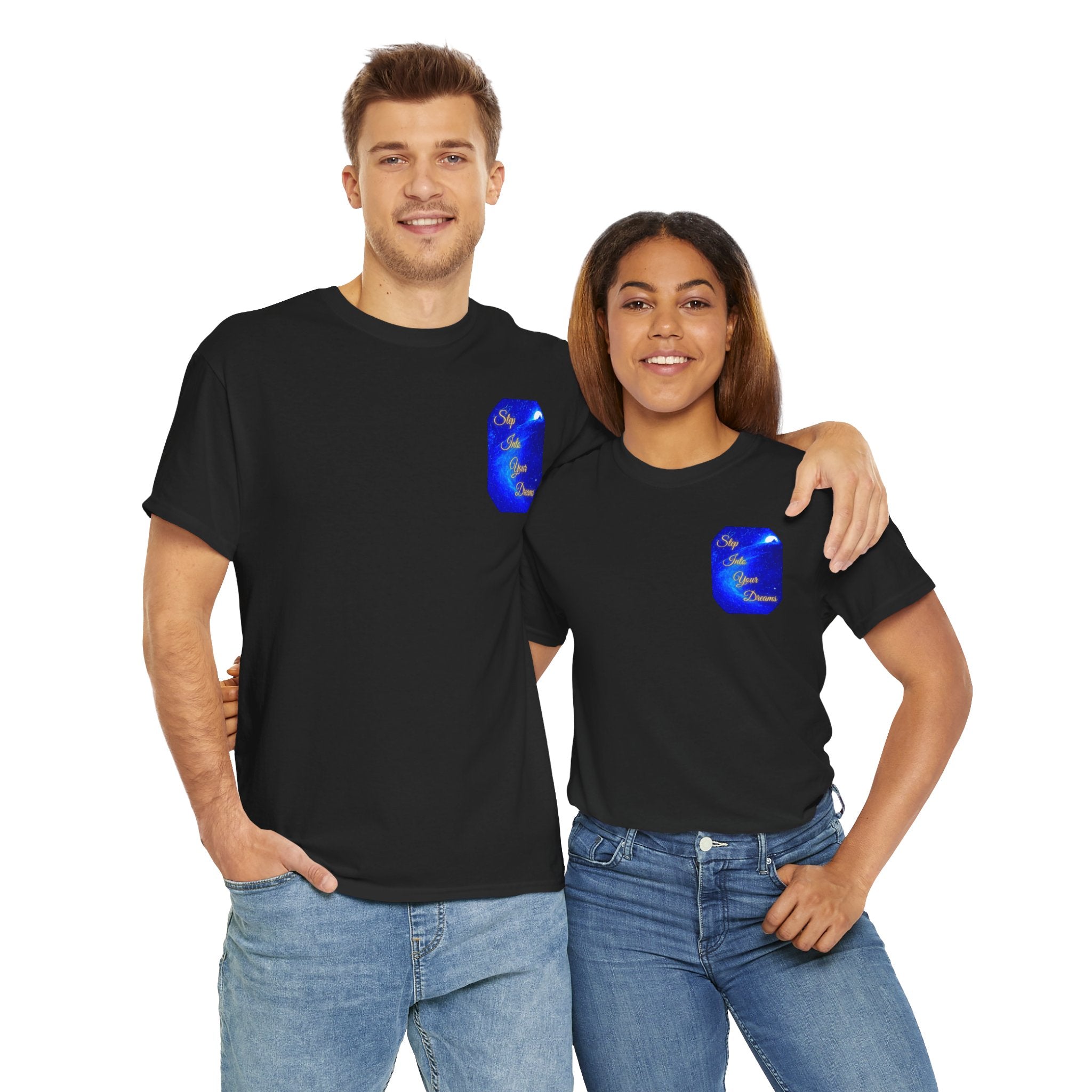 Dreamy Inspiration Tee — “Step Into Your Dreams” Motivational Shirt. Inspirational and Motivational Apparel, Gift for Dreamers, Creative Expression Wear