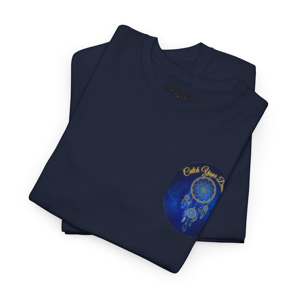 Catch Your Dreams – Dreamcatcher Back-Print Tee, Inspirational and Motivational Apparel, Gift for Dreamers, Creative Expression Wear