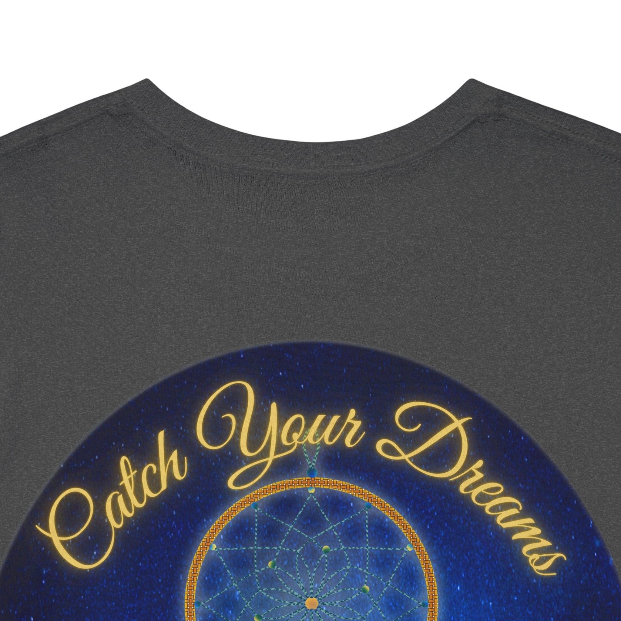 Catch Your Dreams – Dreamcatcher Back-Print Tee, Inspirational and Motivational Apparel, Gift for Dreamers, Creative Expression Wear
