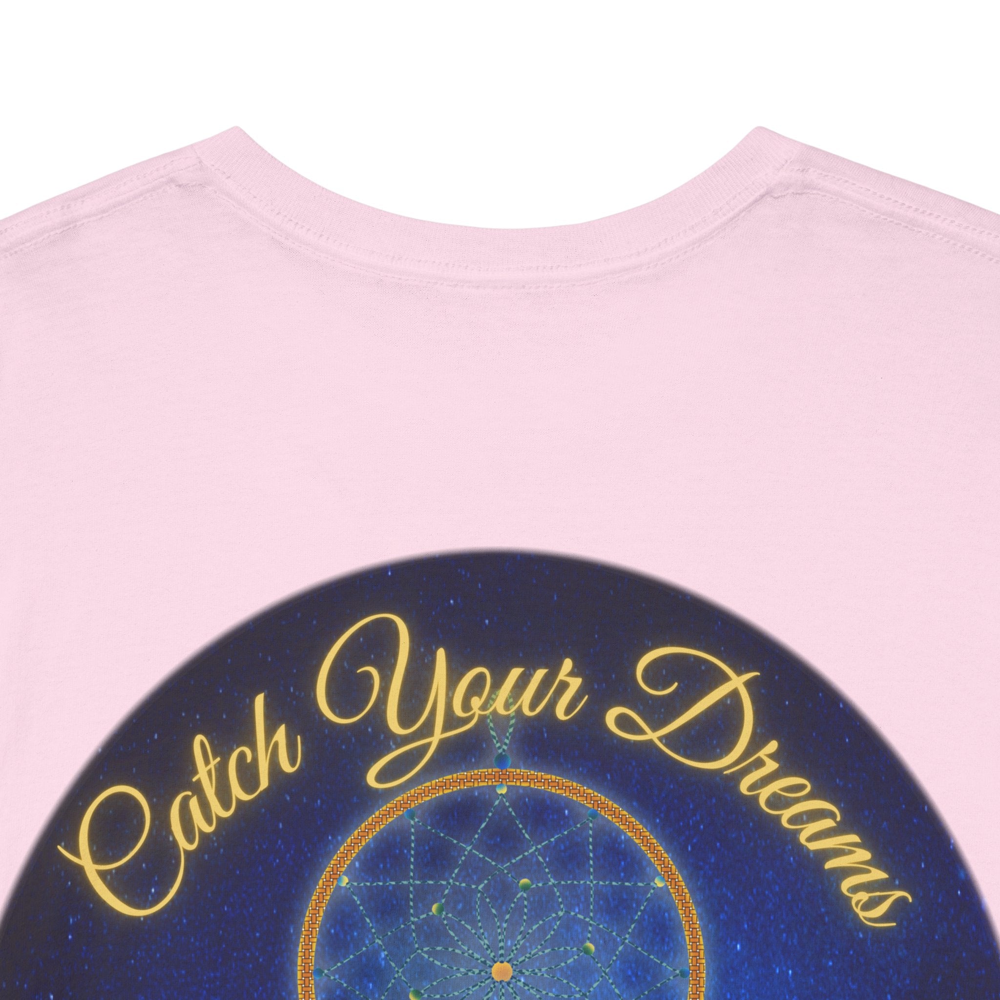 Catch Your Dreams – Dreamcatcher Back-Print Tee, Inspirational and Motivational Apparel, Gift for Dreamers, Creative Expression Wear