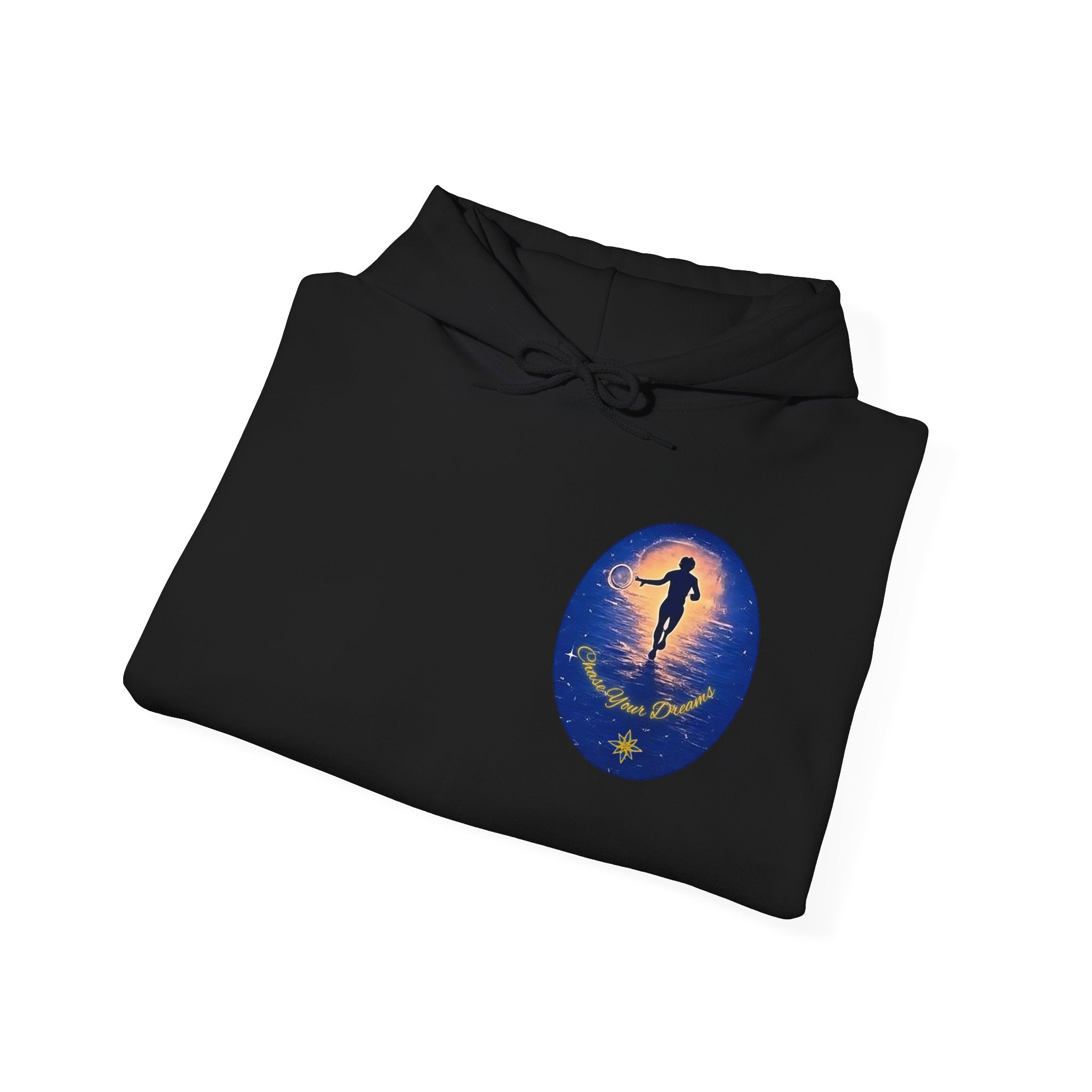 Chase Your Dreams Hooded Sweatshirt. Heavy Blend, Inspirational and Motivational Apparel, Gift for Dreamers, Creative Expression Wear