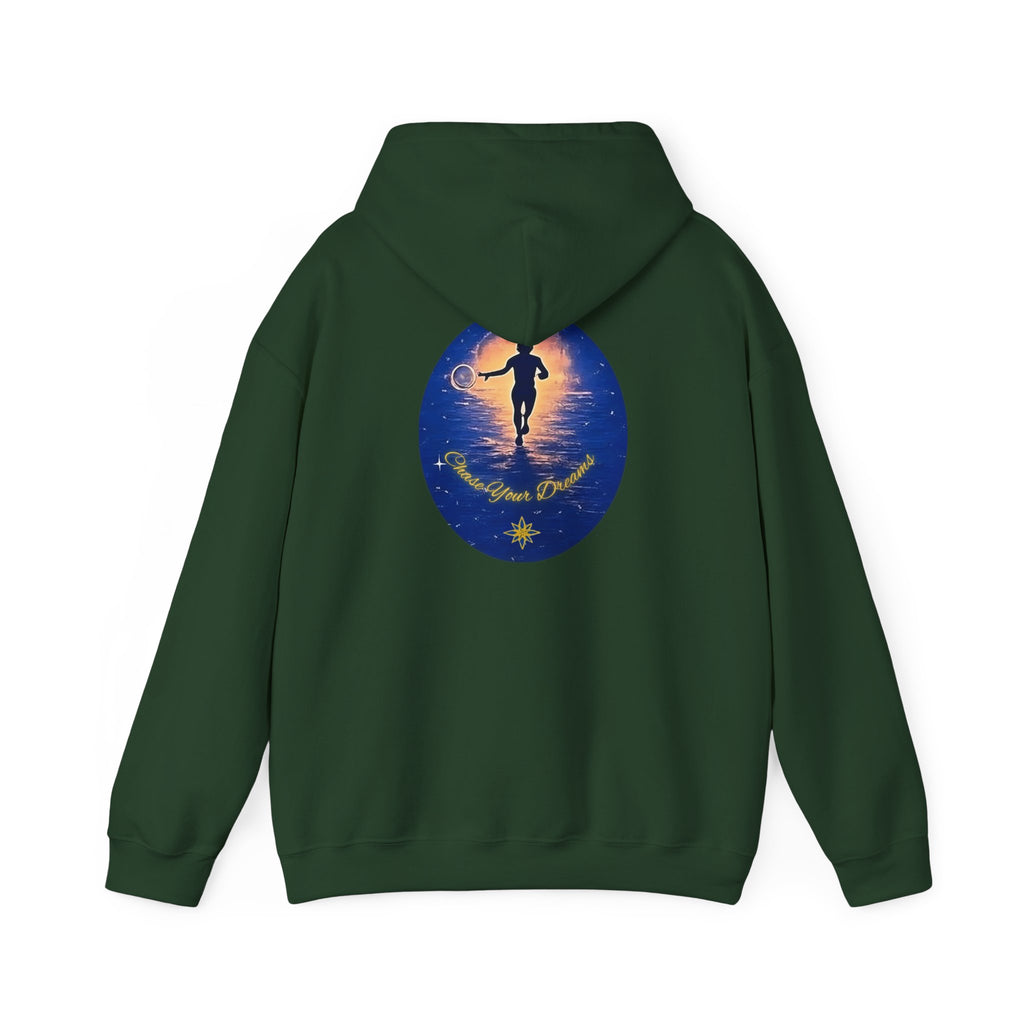Chase Your Dreams Hooded Sweatshirt. Heavy Blend, Inspirational and Motivational Apparel, Gift for Dreamers, Creative Expression Wear