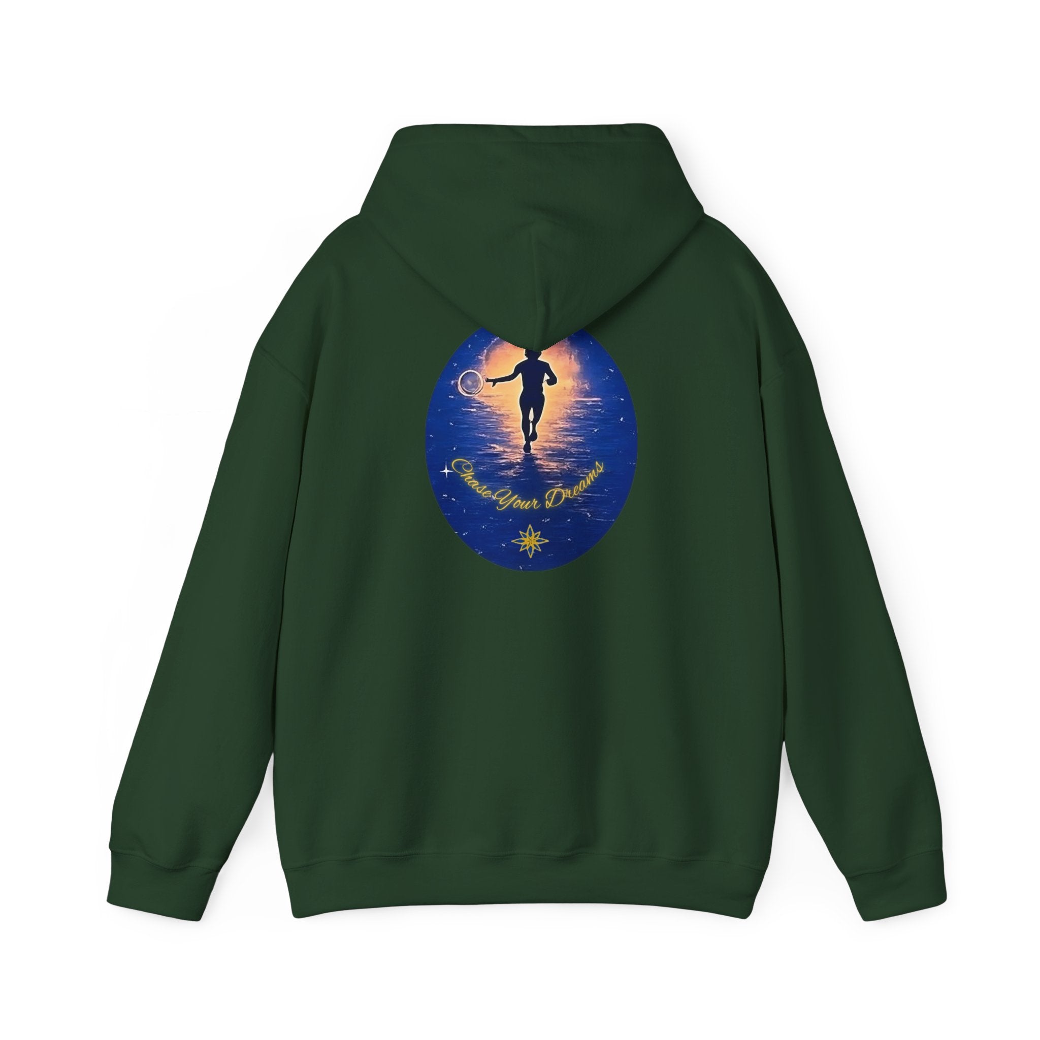 Chase Your Dreams Hooded Sweatshirt. Heavy Blend, Inspirational and Motivational Apparel, Gift for Dreamers, Creative Expression Wear