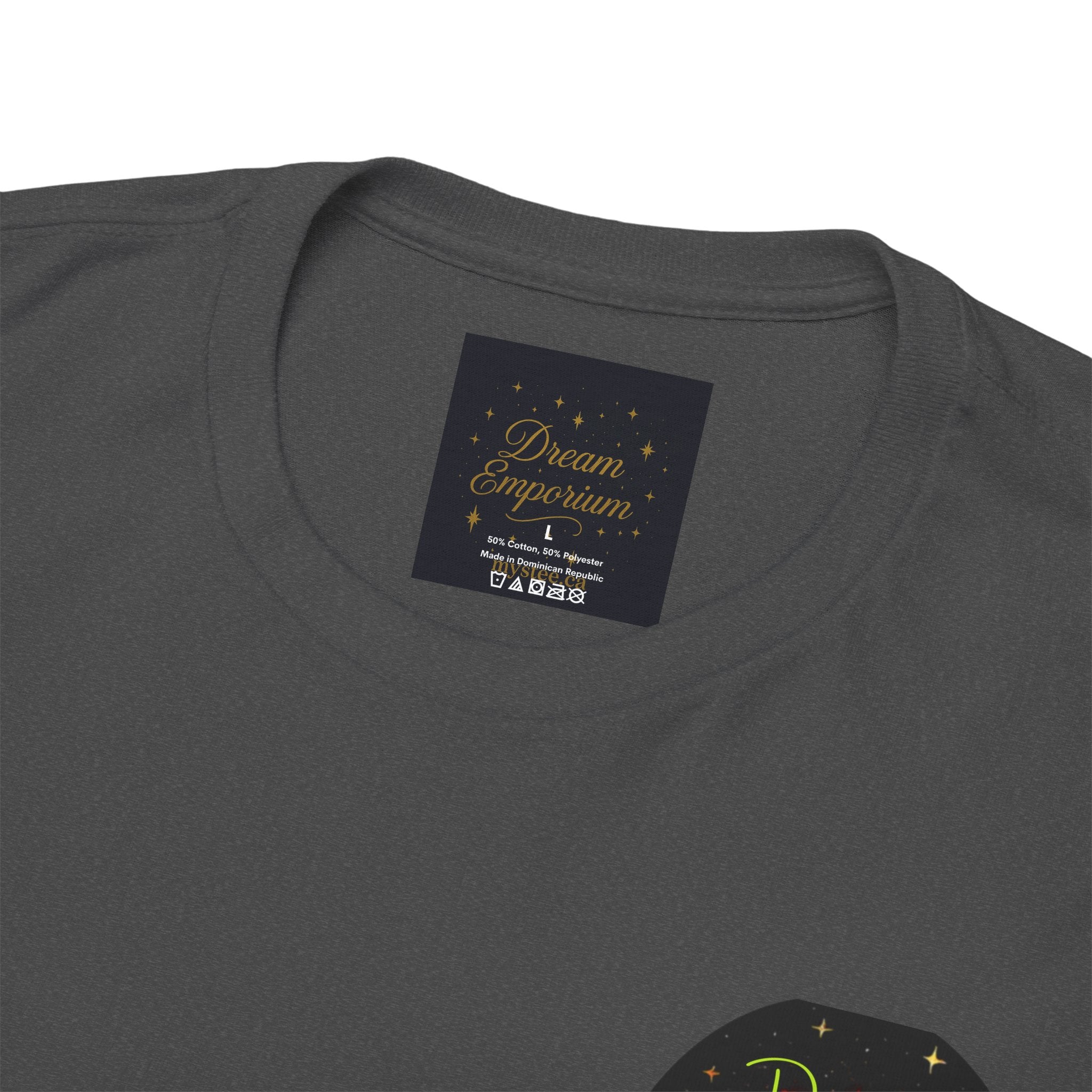 Dreams on the Horizon (Lemongrass) – Sunrise Back-Print Heavy Cotton Tee, Inspirational and Motivational Apparel, Gift for Dreamers, Creative Expression Wear