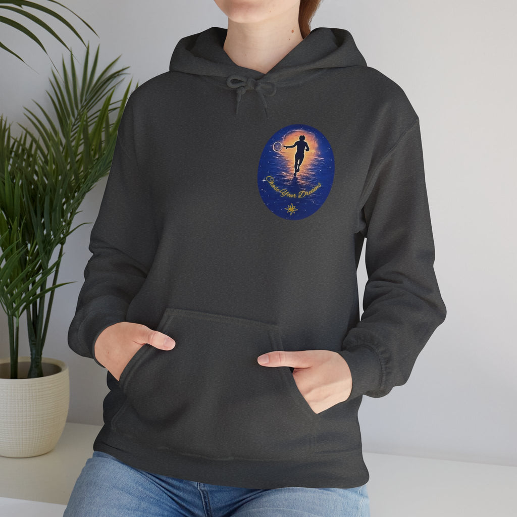 Chase Your Dreams Hooded Sweatshirt. Heavy Blend, Inspirational and Motivational Apparel, Gift for Dreamers, Creative Expression Wear