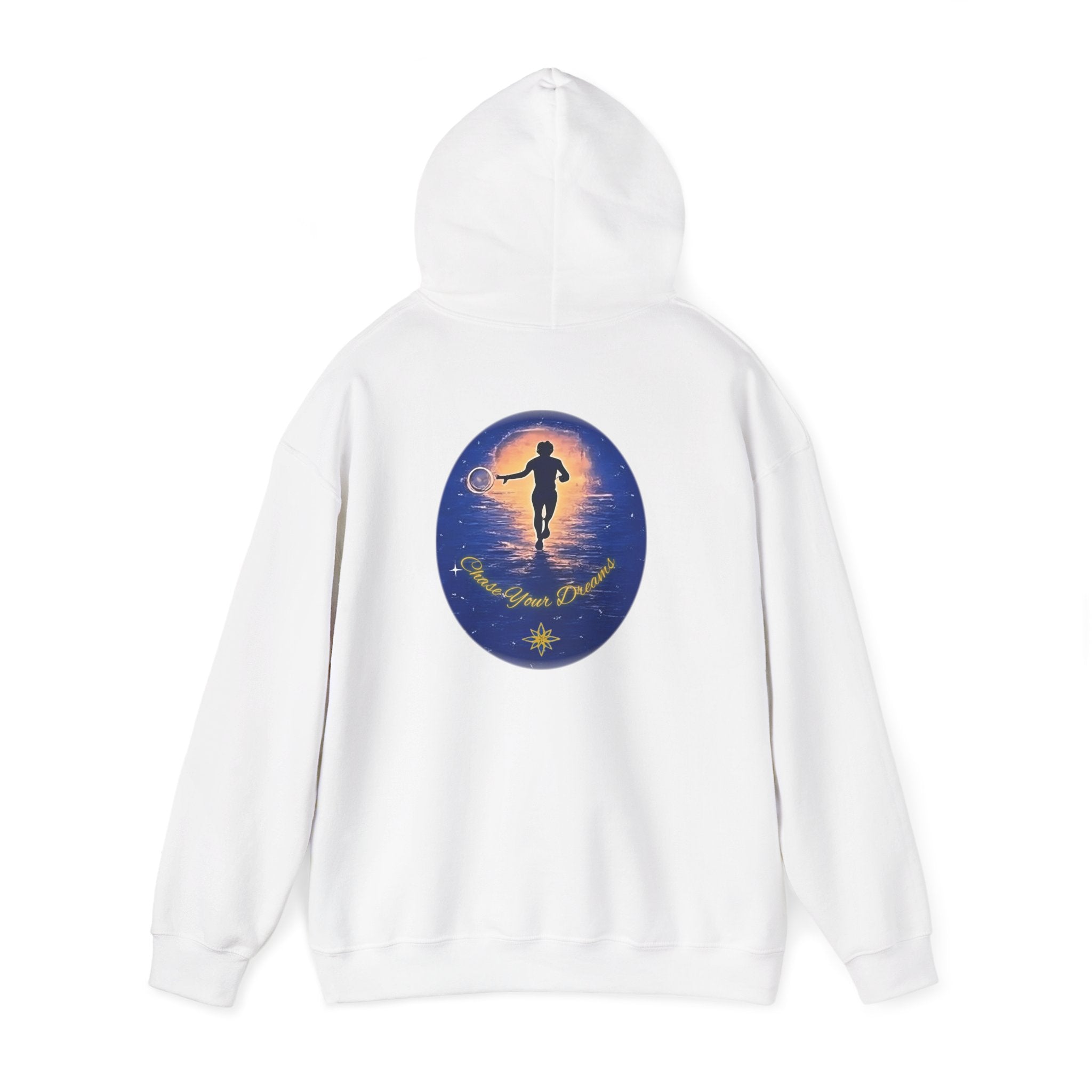 Chase Your Dreams Hooded Sweatshirt. Heavy Blend, Inspirational and Motivational Apparel, Gift for Dreamers, Creative Expression Wear
