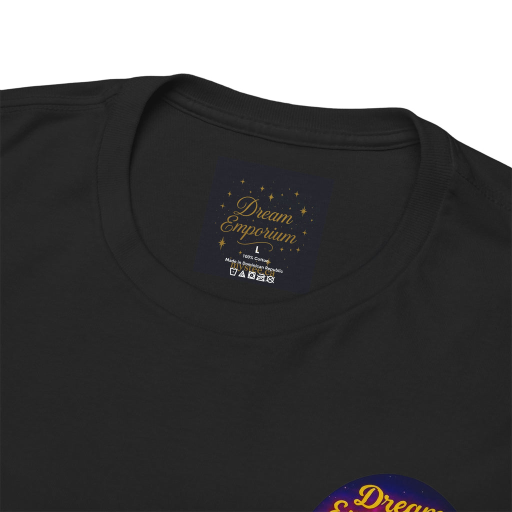 Dream Emporium – Back Printed Radiant Starburst Heavy Blend™ Cotton Tee,Inspirational and Motivational Apparel, Gift for Dreamers, Creative Expression Wear