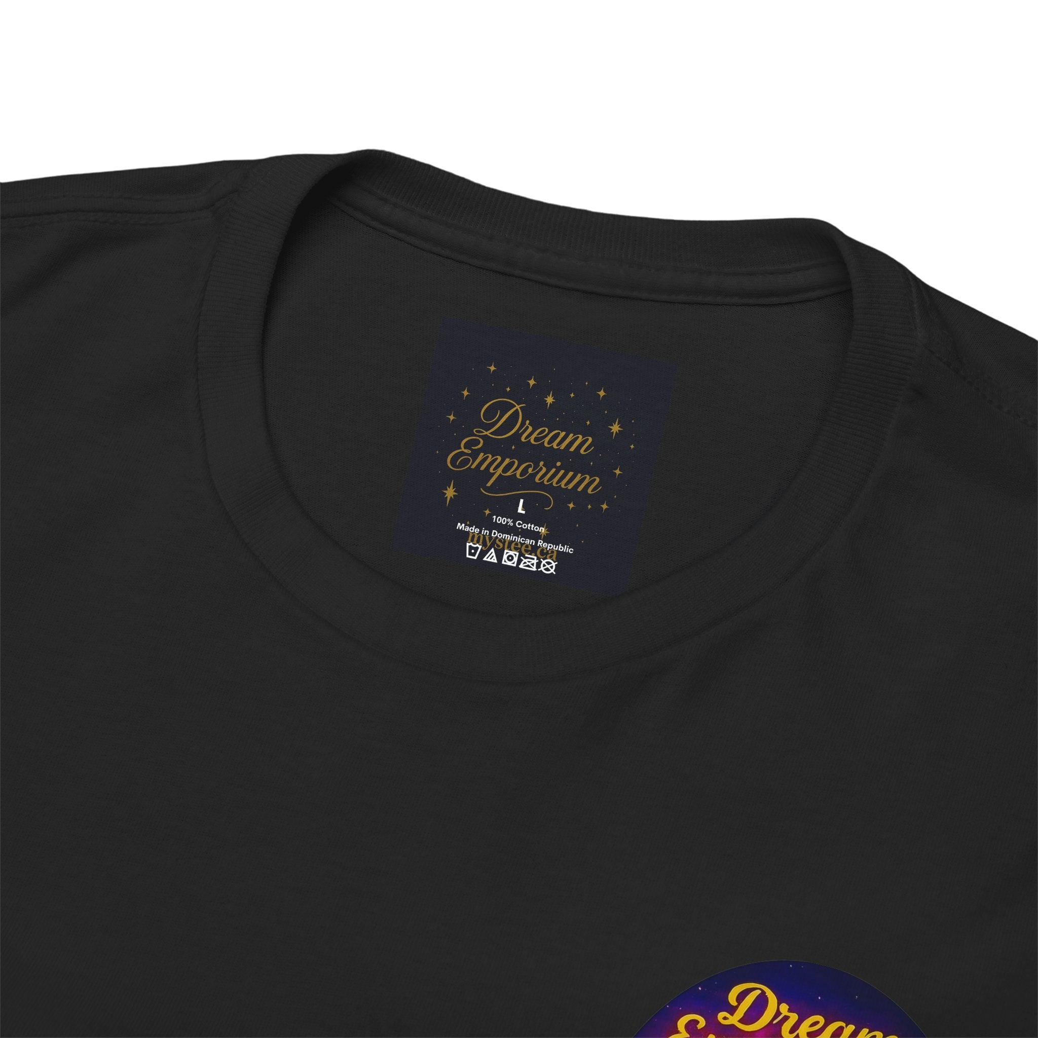 Dream Emporium – Back Printed Radiant Starburst Heavy Blend™ Cotton Tee,Inspirational and Motivational Apparel, Gift for Dreamers, Creative Expression Wear