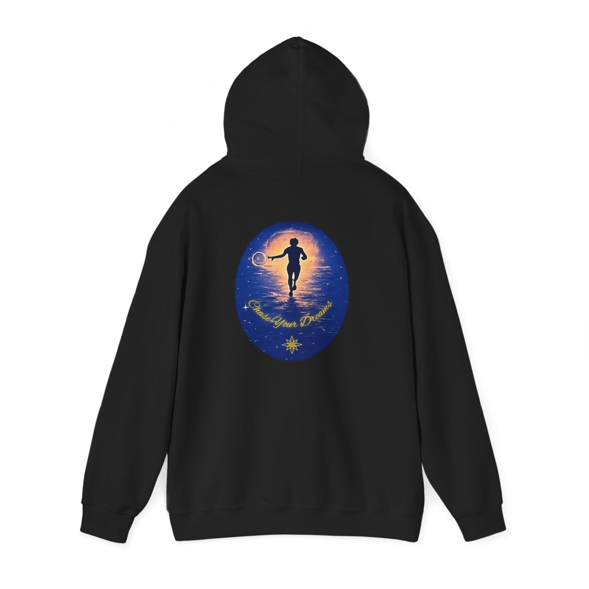 Chase Your Dreams Hooded Sweatshirt. Heavy Blend, Inspirational and Motivational Apparel, Gift for Dreamers, Creative Expression Wear
