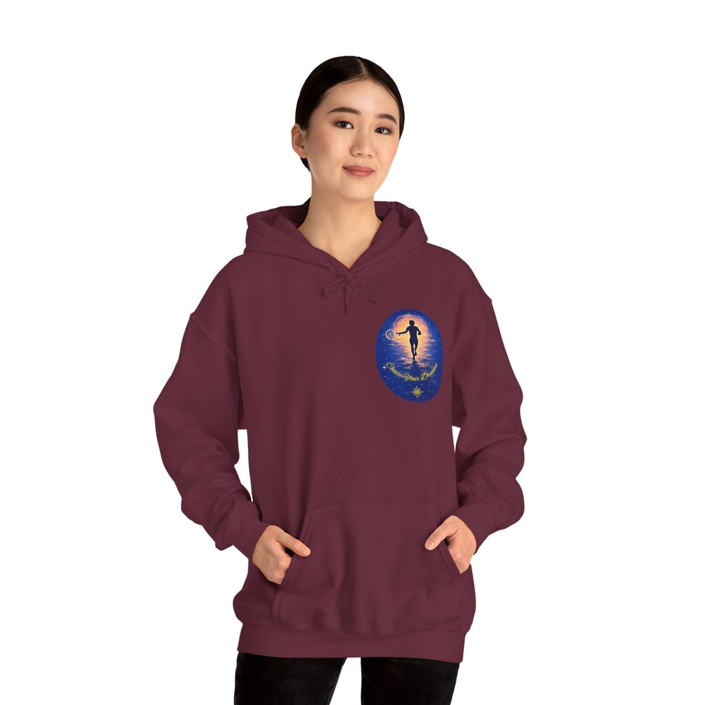 Chase Your Dreams Hooded Sweatshirt. Heavy Blend, Inspirational and Motivational Apparel, Gift for Dreamers, Creative Expression Wear