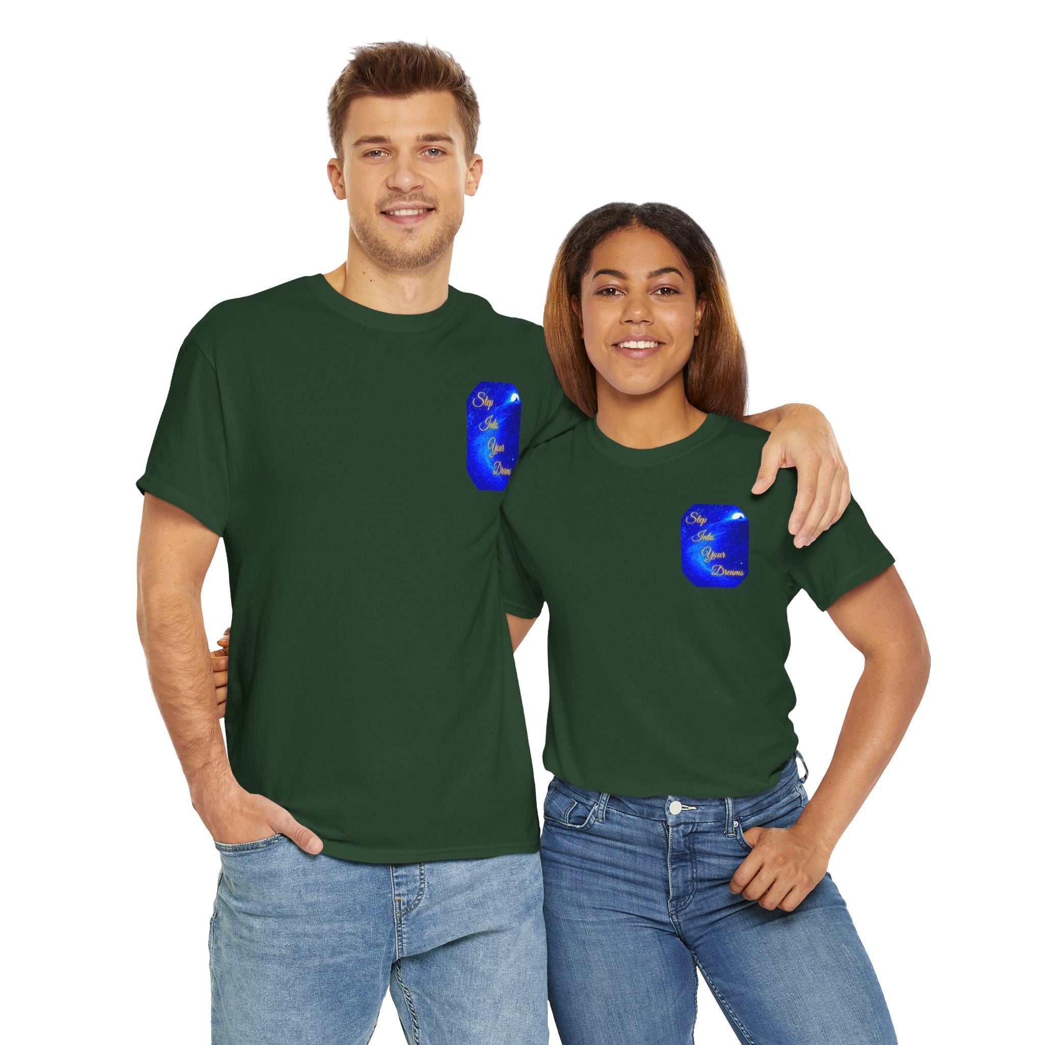 Dreamy Inspiration Tee — “Step Into Your Dreams” Motivational Shirt. Inspirational and Motivational Apparel, Gift for Dreamers, Creative Expression Wear