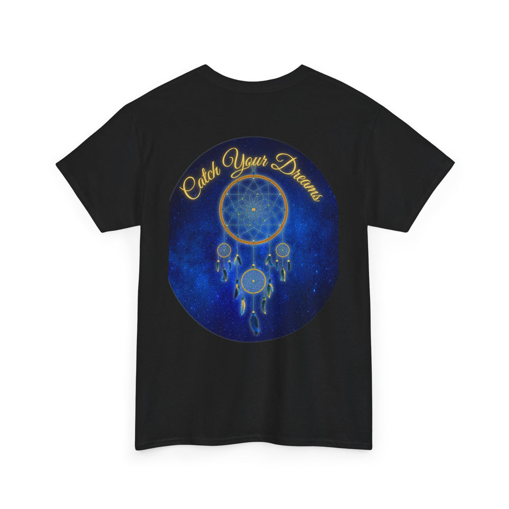 Catch Your Dreams – Dreamcatcher Back-Print Tee, Inspirational and Motivational Apparel, Gift for Dreamers, Creative Expression Wear