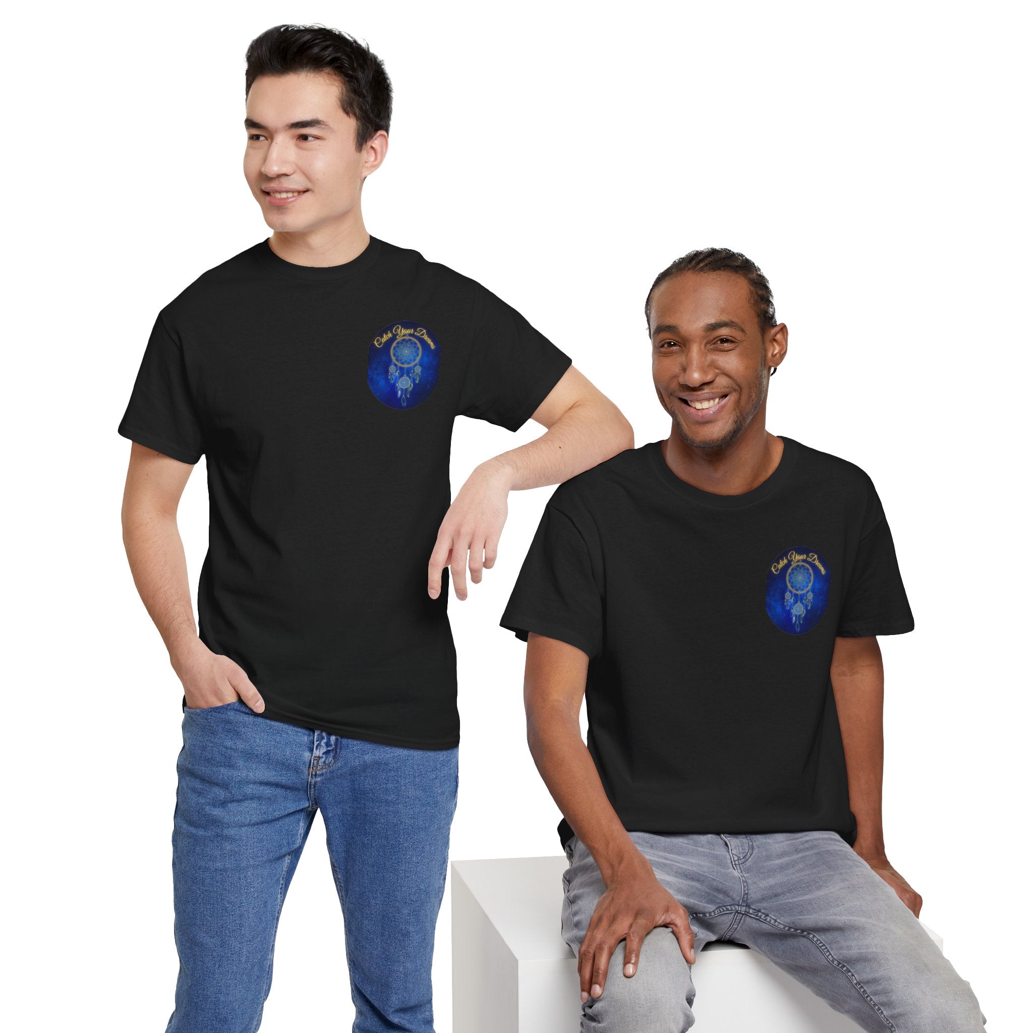 Catch Your Dreams – Dreamcatcher Back-Print Tee, Inspirational and Motivational Apparel, Gift for Dreamers, Creative Expression Wear