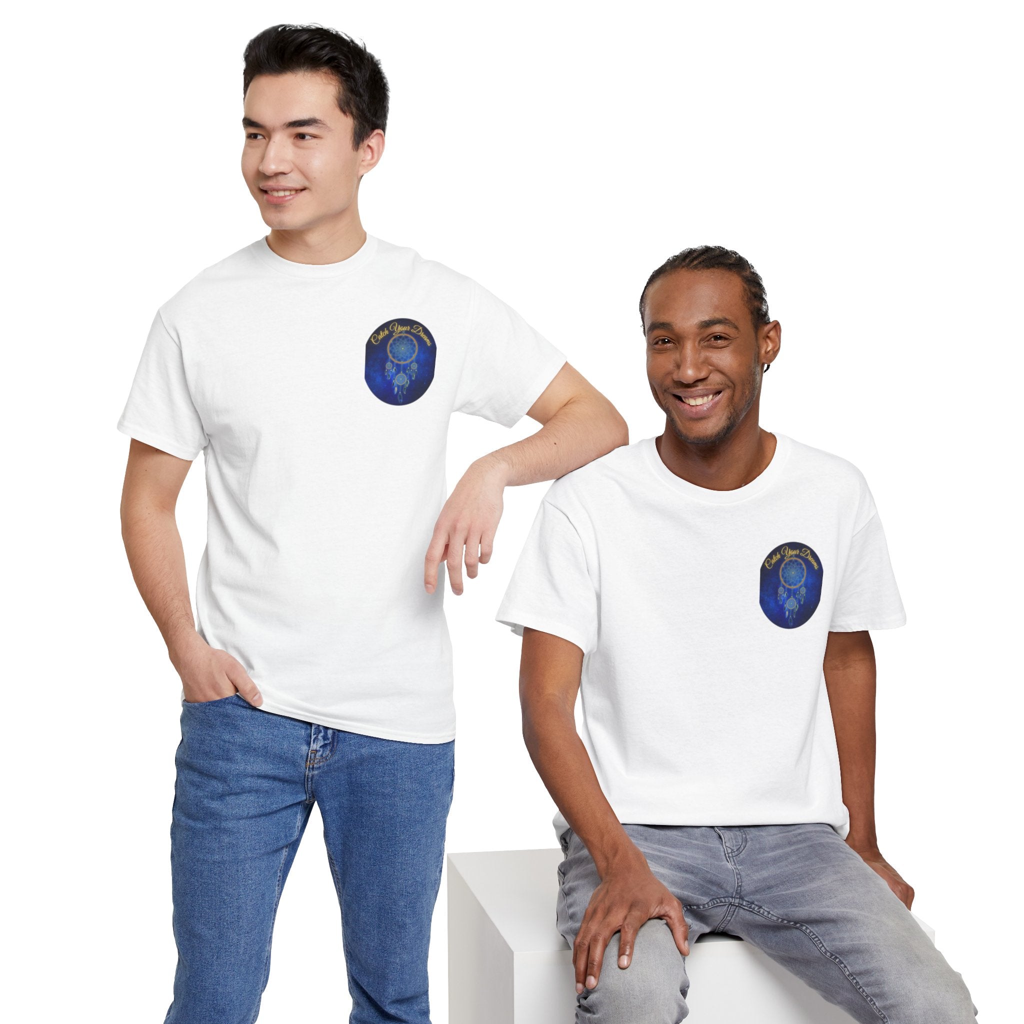 Catch Your Dreams – Dreamcatcher Back-Print Tee, Inspirational and Motivational Apparel, Gift for Dreamers, Creative Expression Wear