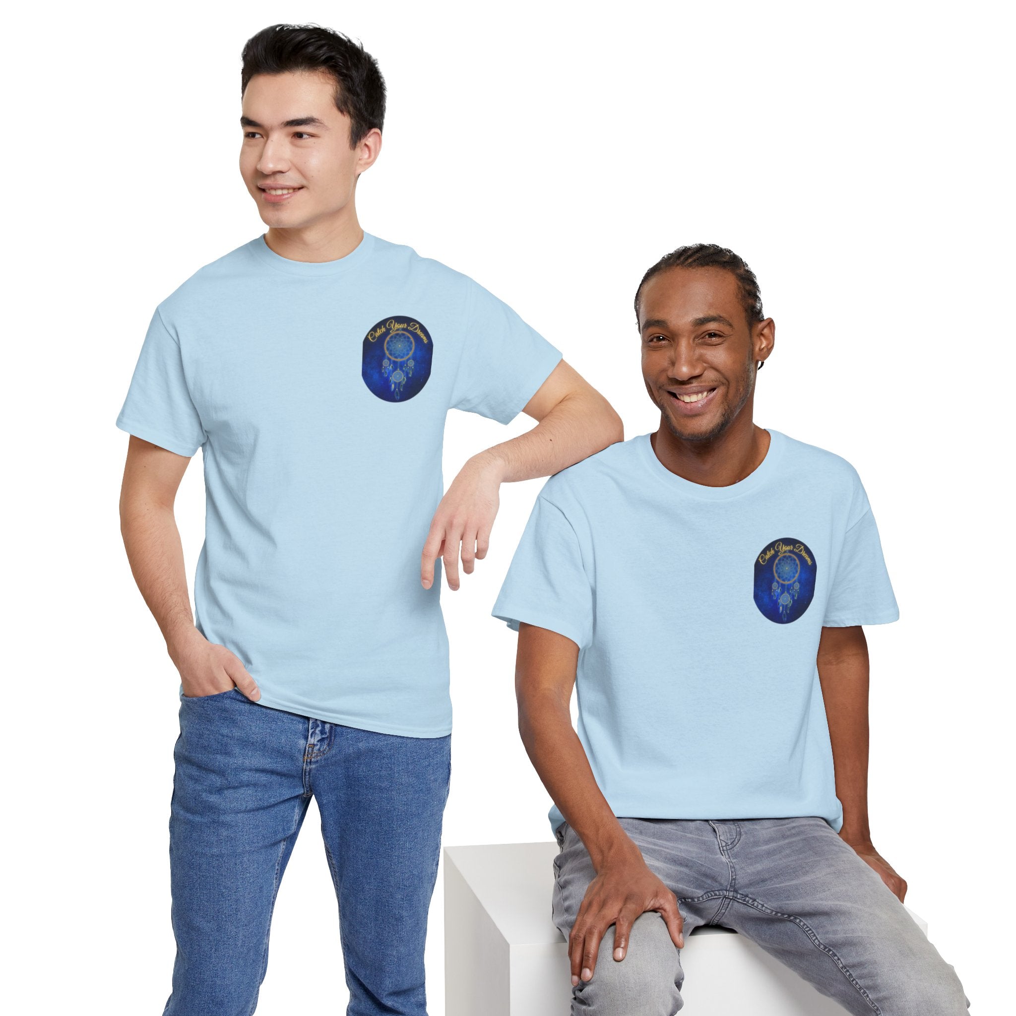 Catch Your Dreams – Dreamcatcher Back-Print Tee, Inspirational and Motivational Apparel, Gift for Dreamers, Creative Expression Wear