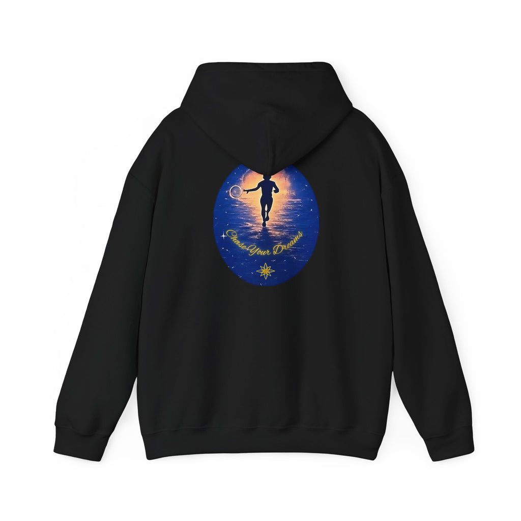 Chase Your Dreams Hooded Sweatshirt. Heavy Blend, Inspirational and Motivational Apparel, Gift for Dreamers, Creative Expression Wear