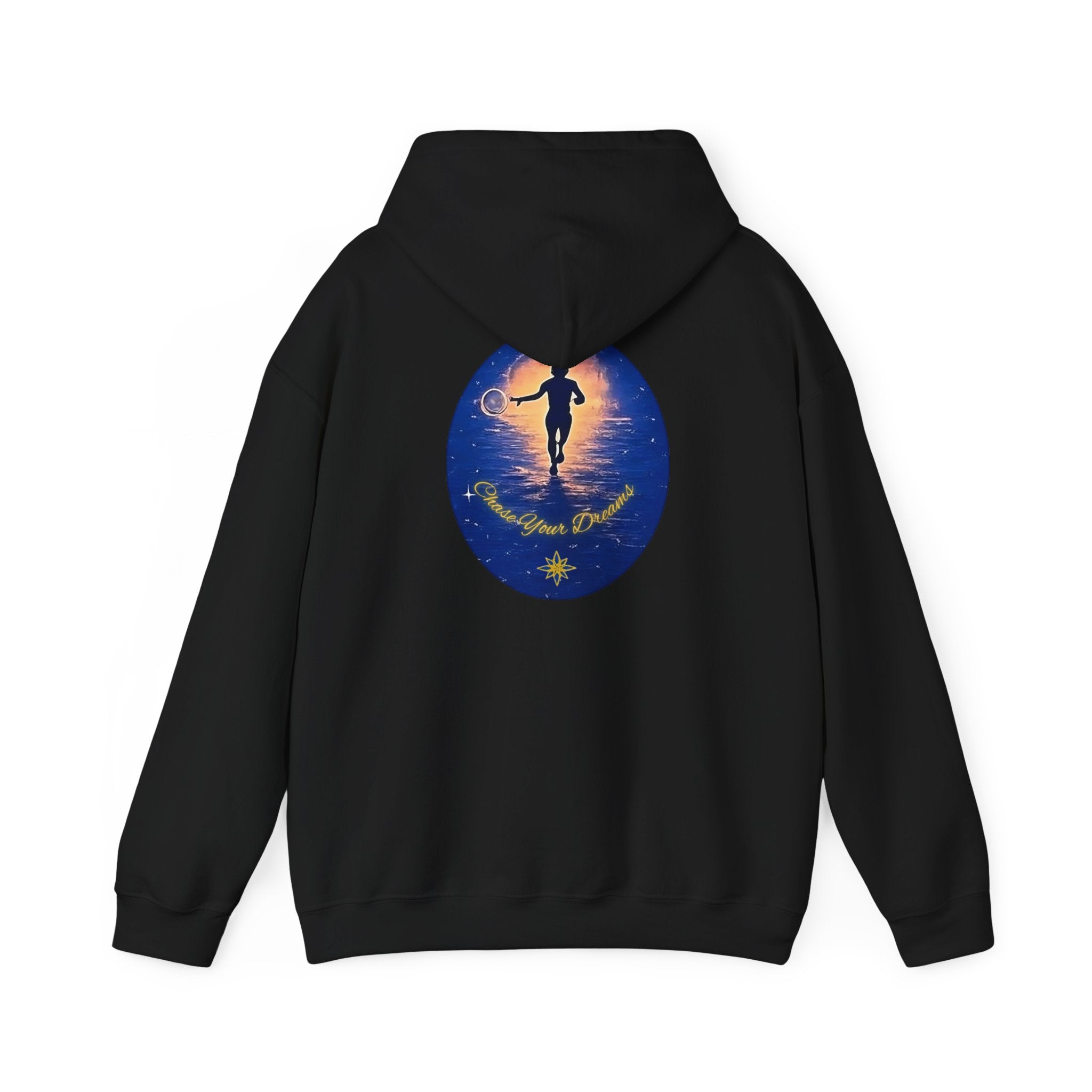 Chase Your Dreams Hooded Sweatshirt. Heavy Blend, Inspirational and Motivational Apparel, Gift for Dreamers, Creative Expression Wear