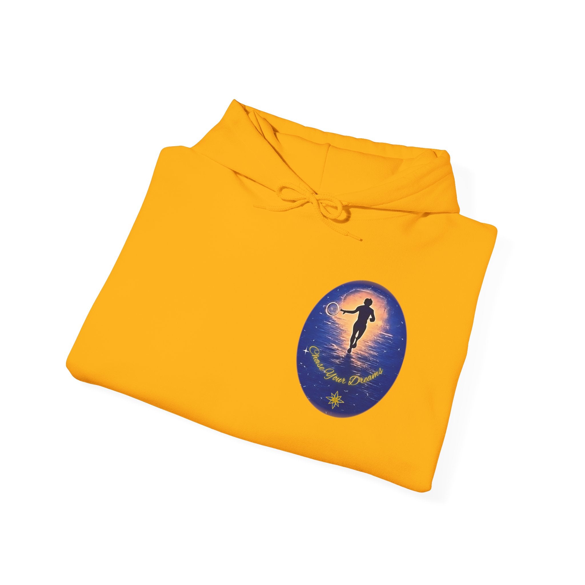Chase Your Dreams Hooded Sweatshirt. Heavy Blend, Inspirational and Motivational Apparel, Gift for Dreamers, Creative Expression Wear