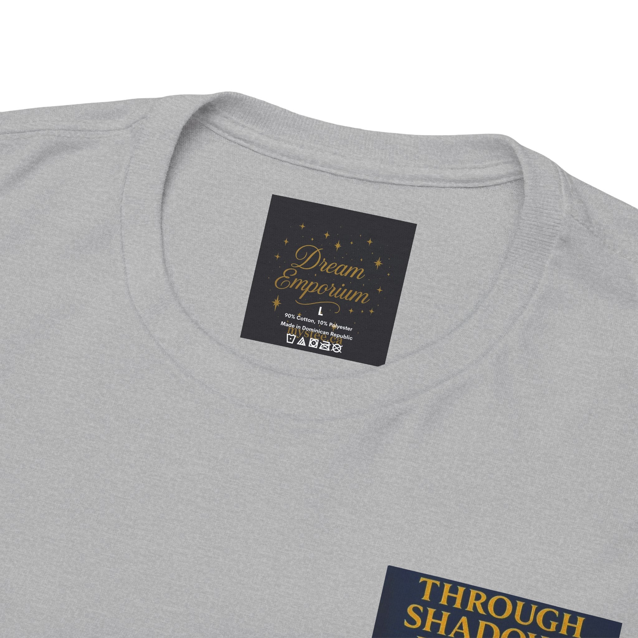 Through Shadows, We Rise - Back-print Cinematic Artwork Operation Survival Tee. Inspirational and Motivational Apparel, Gift for Dreamers, Creative Expression Wear