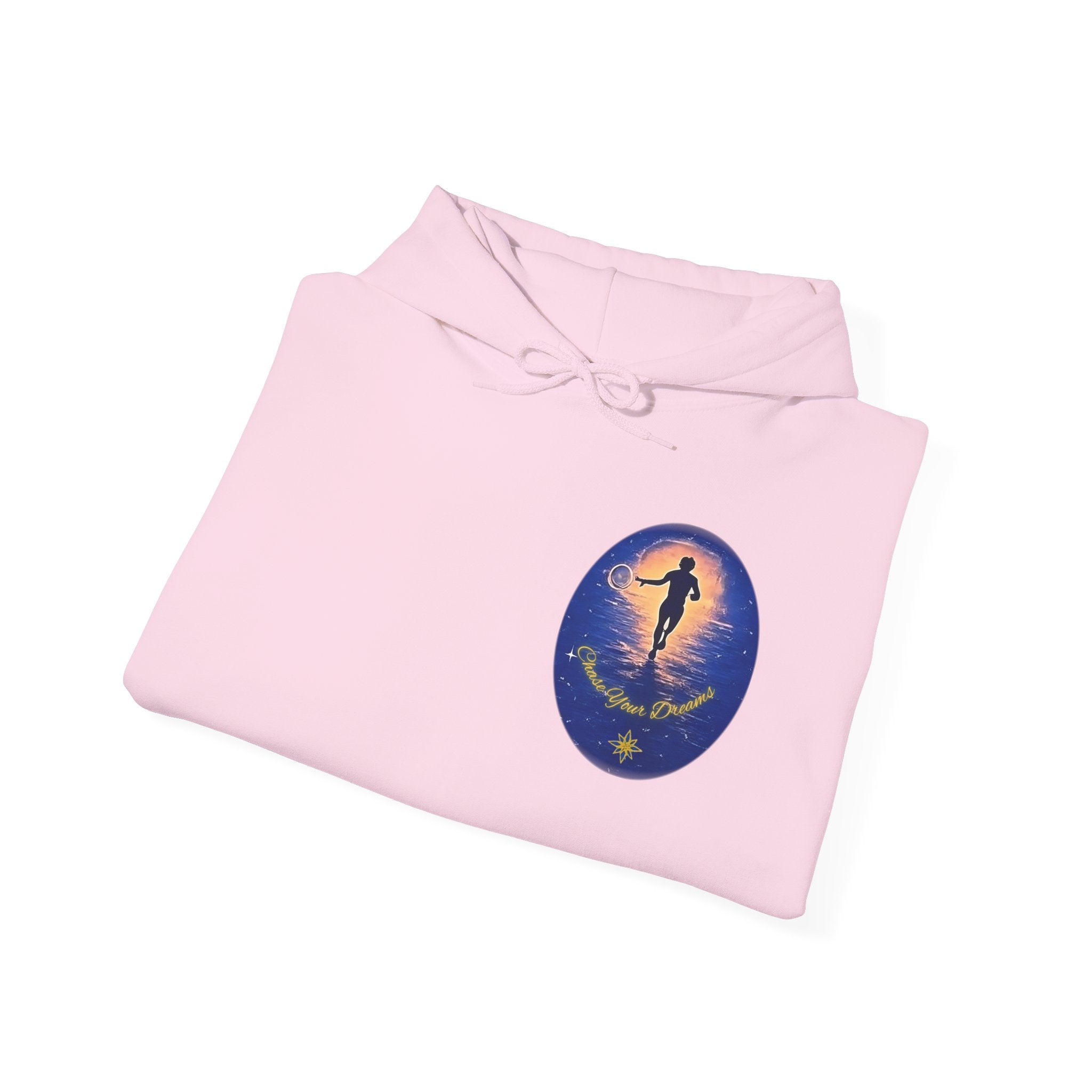 Chase Your Dreams Hooded Sweatshirt. Heavy Blend, Inspirational and Motivational Apparel, Gift for Dreamers, Creative Expression Wear