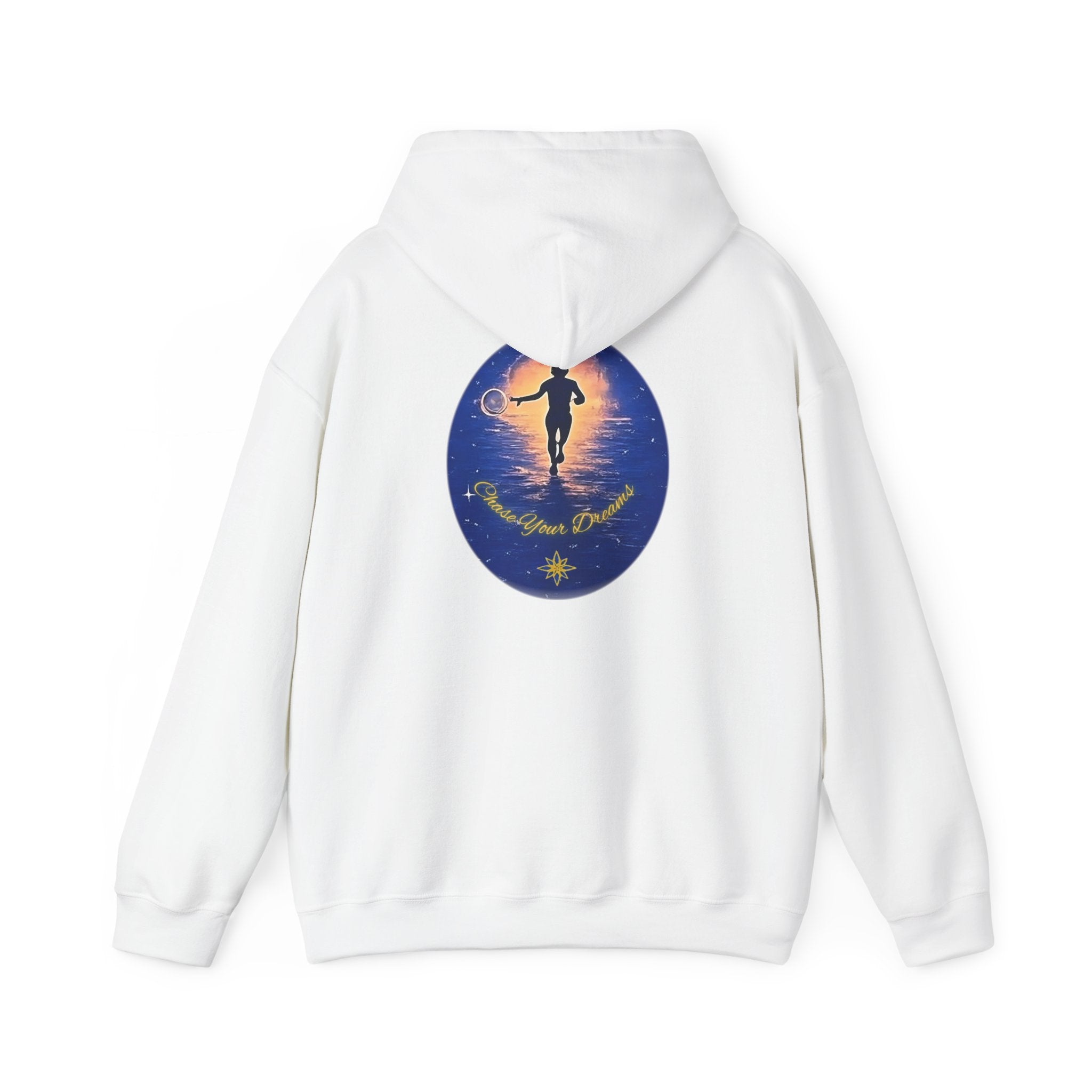 Chase Your Dreams Hooded Sweatshirt. Heavy Blend, Inspirational and Motivational Apparel, Gift for Dreamers, Creative Expression Wear