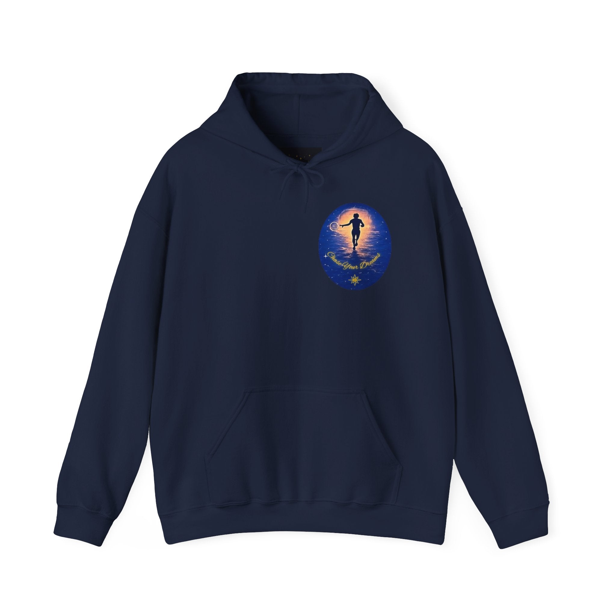 Chase Your Dreams Hooded Sweatshirt. Heavy Blend, Inspirational and Motivational Apparel, Gift for Dreamers, Creative Expression Wear
