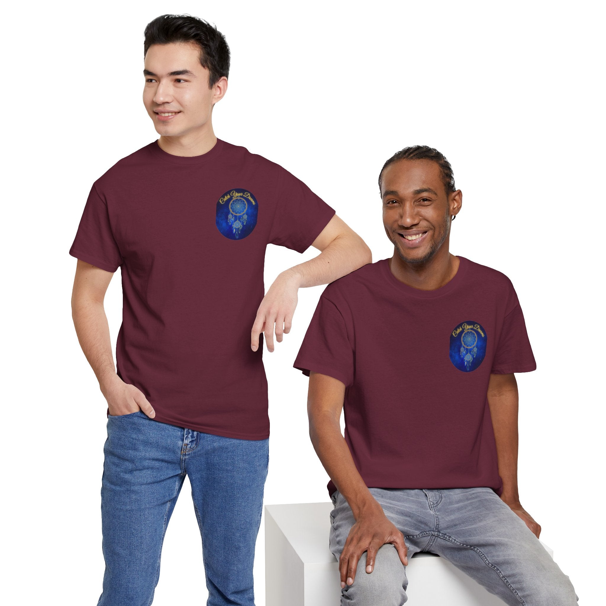 Catch Your Dreams – Dreamcatcher Back-Print Tee, Inspirational and Motivational Apparel, Gift for Dreamers, Creative Expression Wear