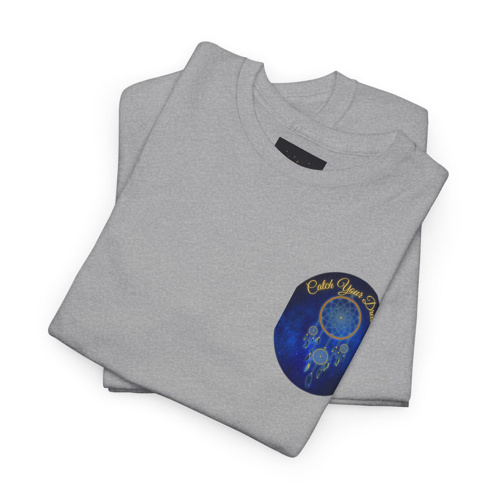Catch Your Dreams – Dreamcatcher Back-Print Tee, Inspirational and Motivational Apparel, Gift for Dreamers, Creative Expression Wear
