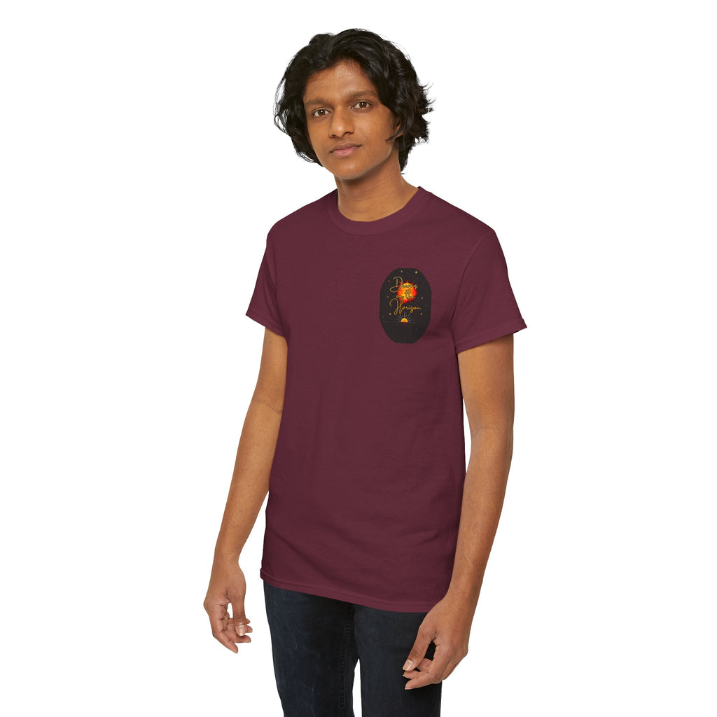Dreams on the Horizon – Sunrise Back-Print Heavy Cotton Tee, Inspirational and Motivational Apparel, Gift for Dreamers, Creative Expression Wear