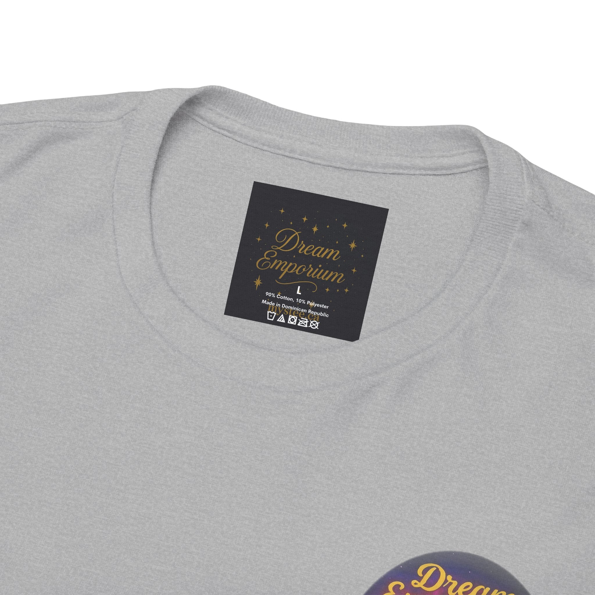 Dream Emporium – Back Printed Radiant Starburst Heavy Blend™ Cotton Tee,Inspirational and Motivational Apparel, Gift for Dreamers, Creative Expression Wear