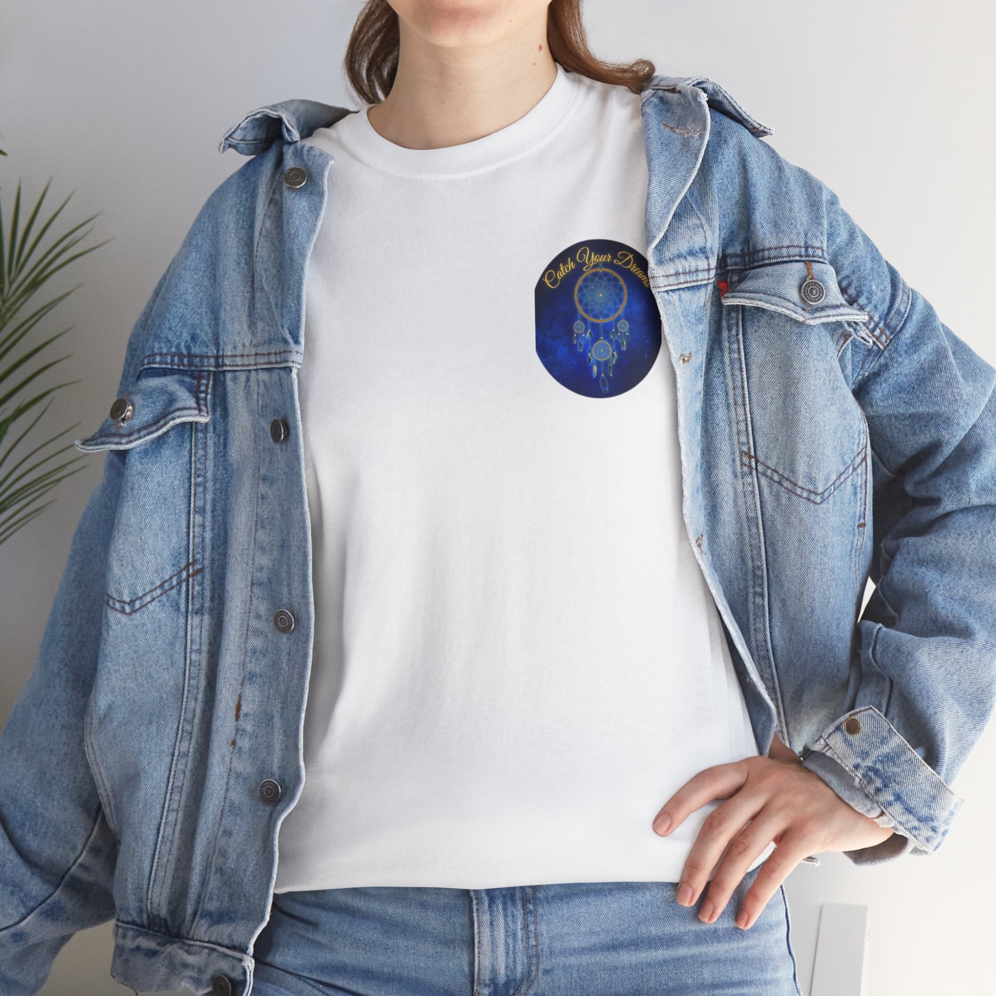 Catch Your Dreams – Dreamcatcher Back-Print Tee, Inspirational and Motivational Apparel, Gift for Dreamers, Creative Expression Wear