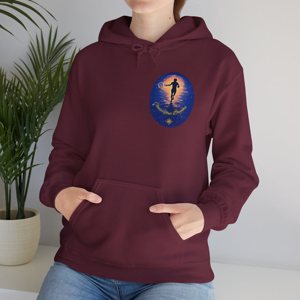 Chase Your Dreams Hooded Sweatshirt. Heavy Blend, Inspirational and Motivational Apparel, Gift for Dreamers, Creative Expression Wear