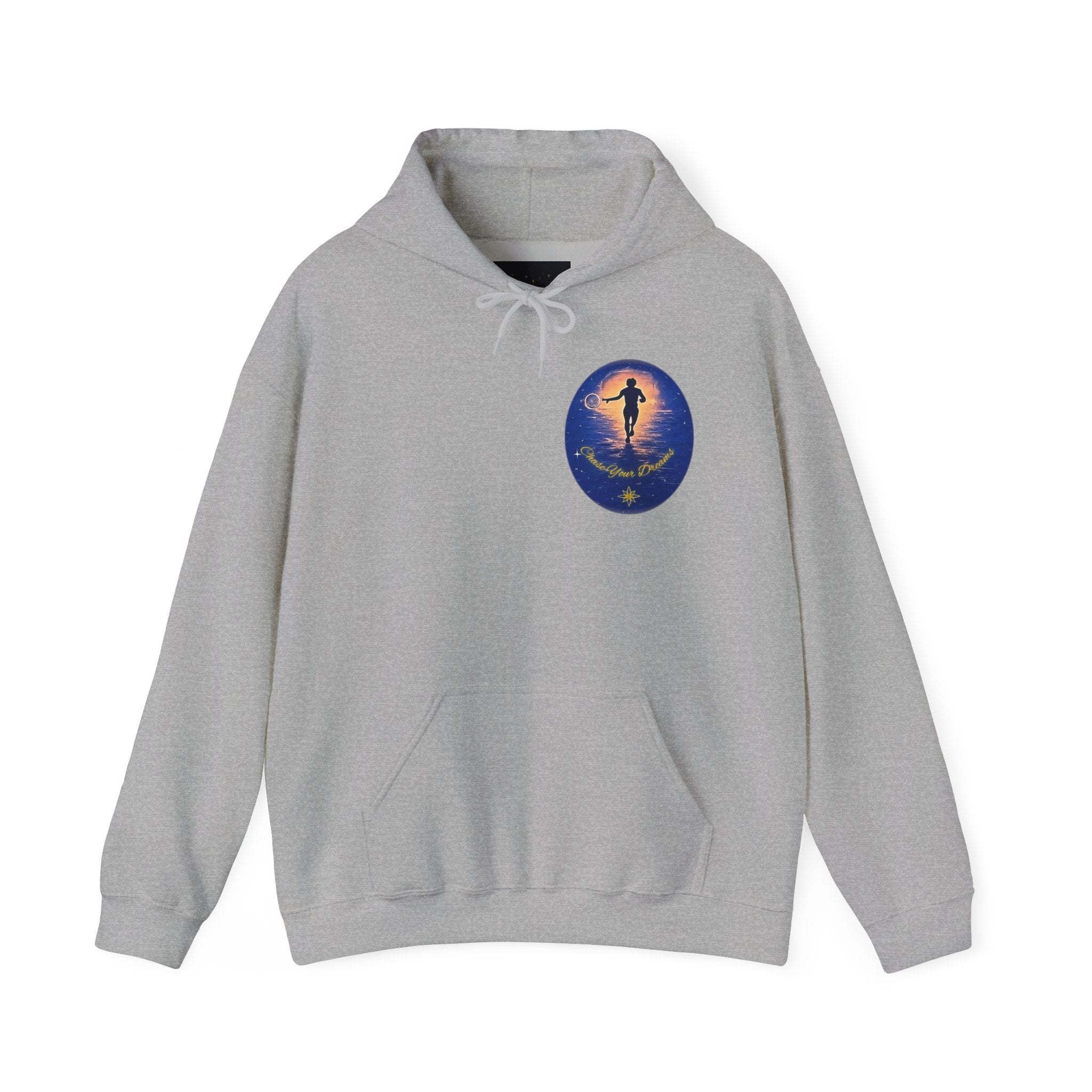 Chase Your Dreams Hooded Sweatshirt. Heavy Blend, Inspirational and Motivational Apparel, Gift for Dreamers, Creative Expression Wear