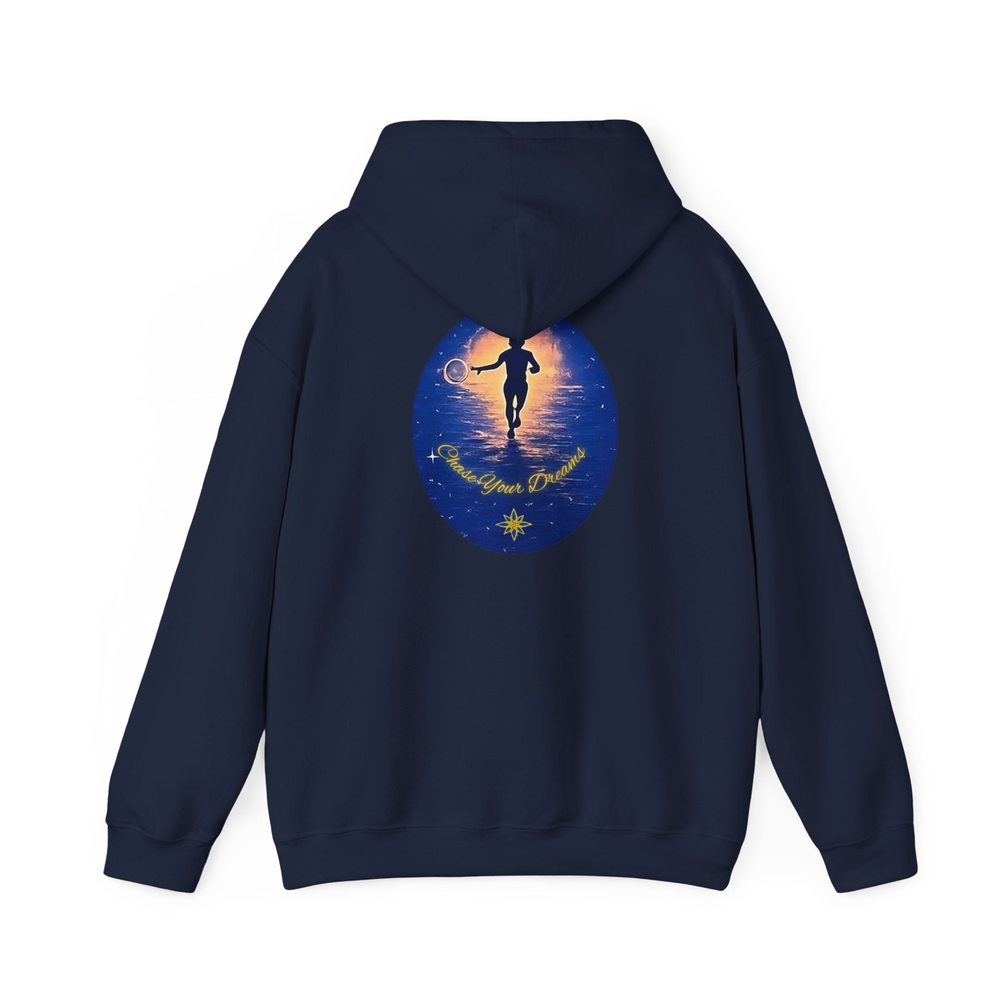 Chase Your Dreams Hooded Sweatshirt. Heavy Blend, Inspirational and Motivational Apparel, Gift for Dreamers, Creative Expression Wear